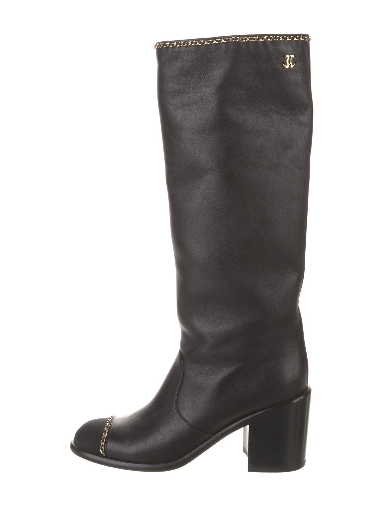 Chanel 2021 Interlocking CC Logo Riding Boots