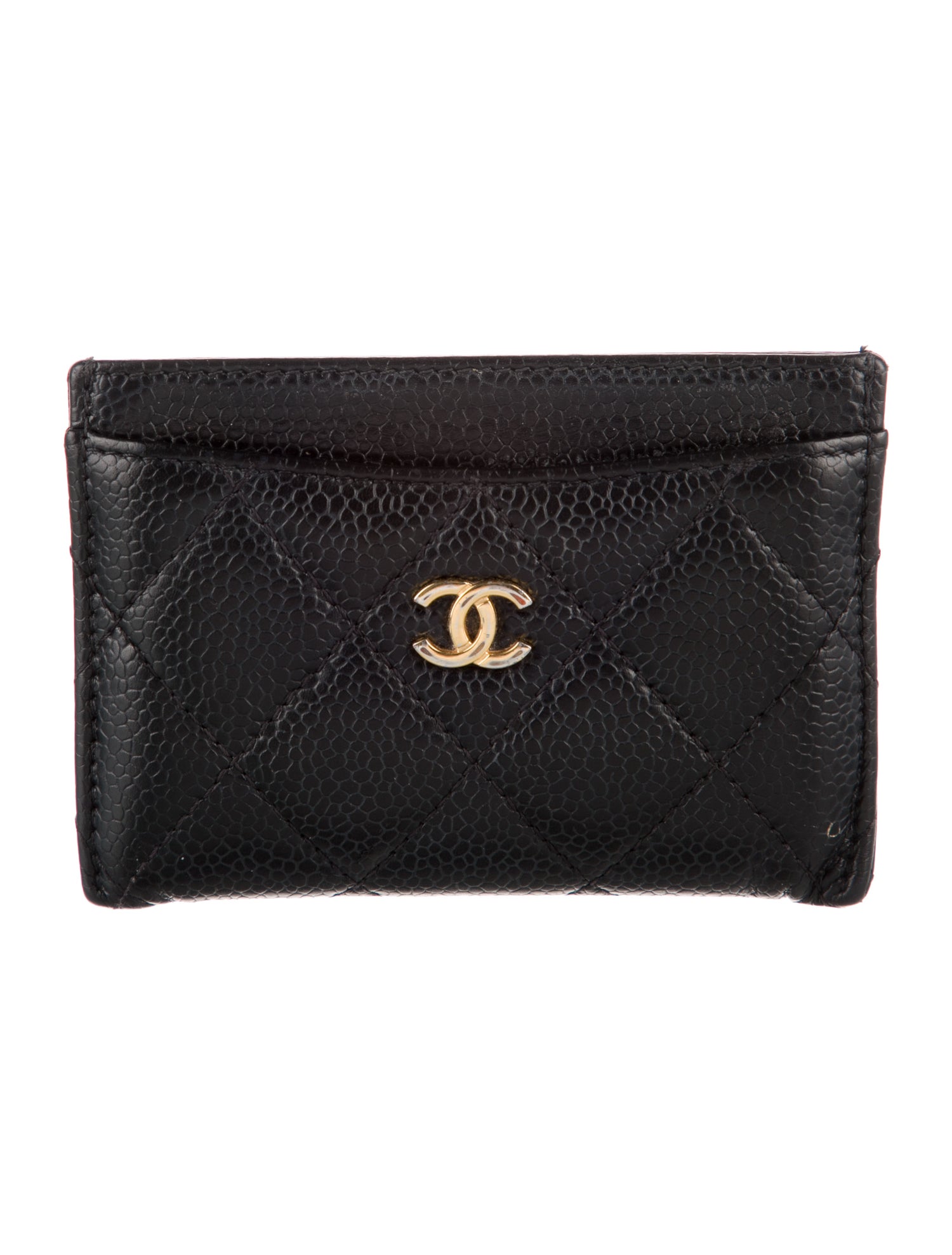 Chanel Interlocking CC Logo Leather Card Holder