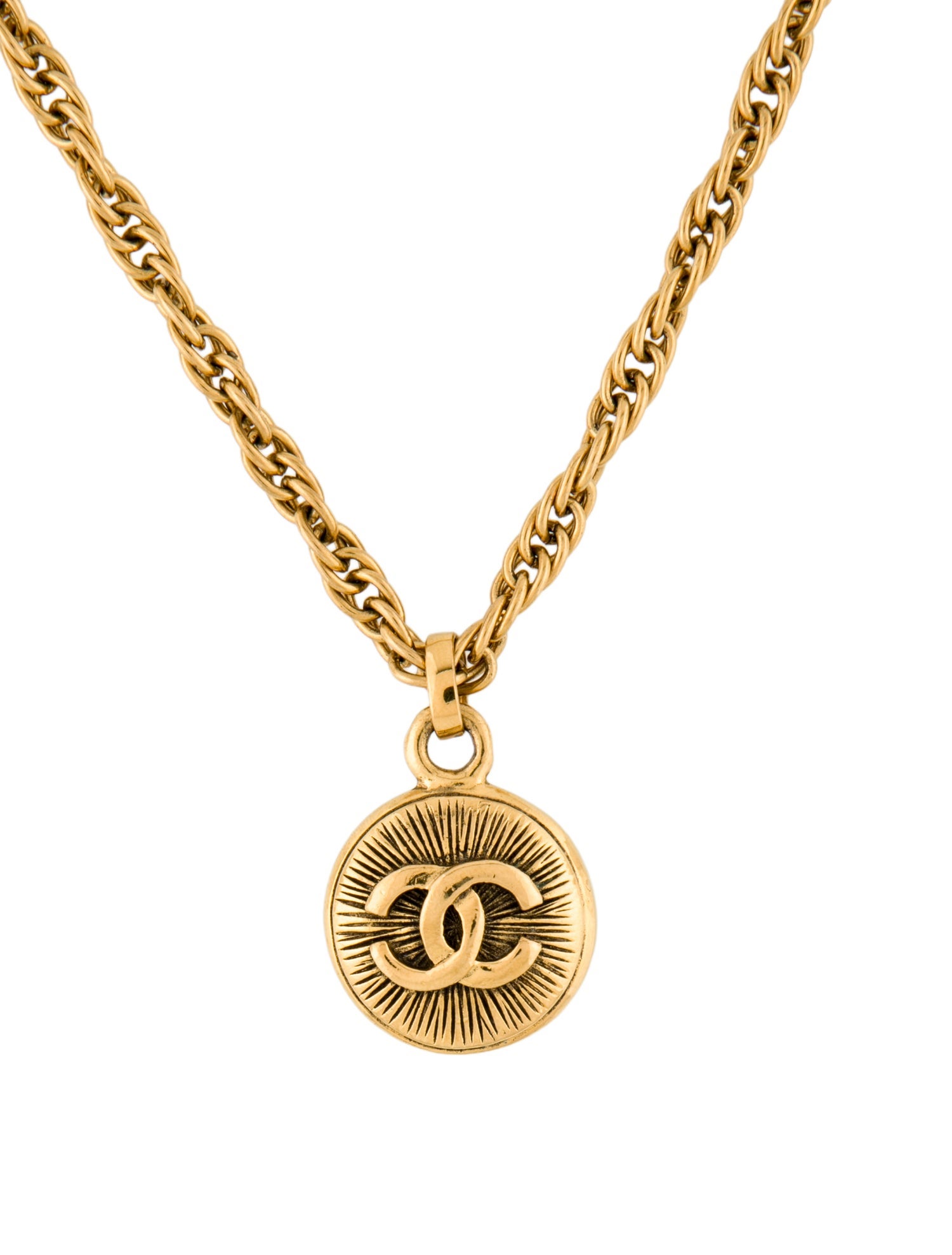Chanel Vintage CC Pendant Necklace