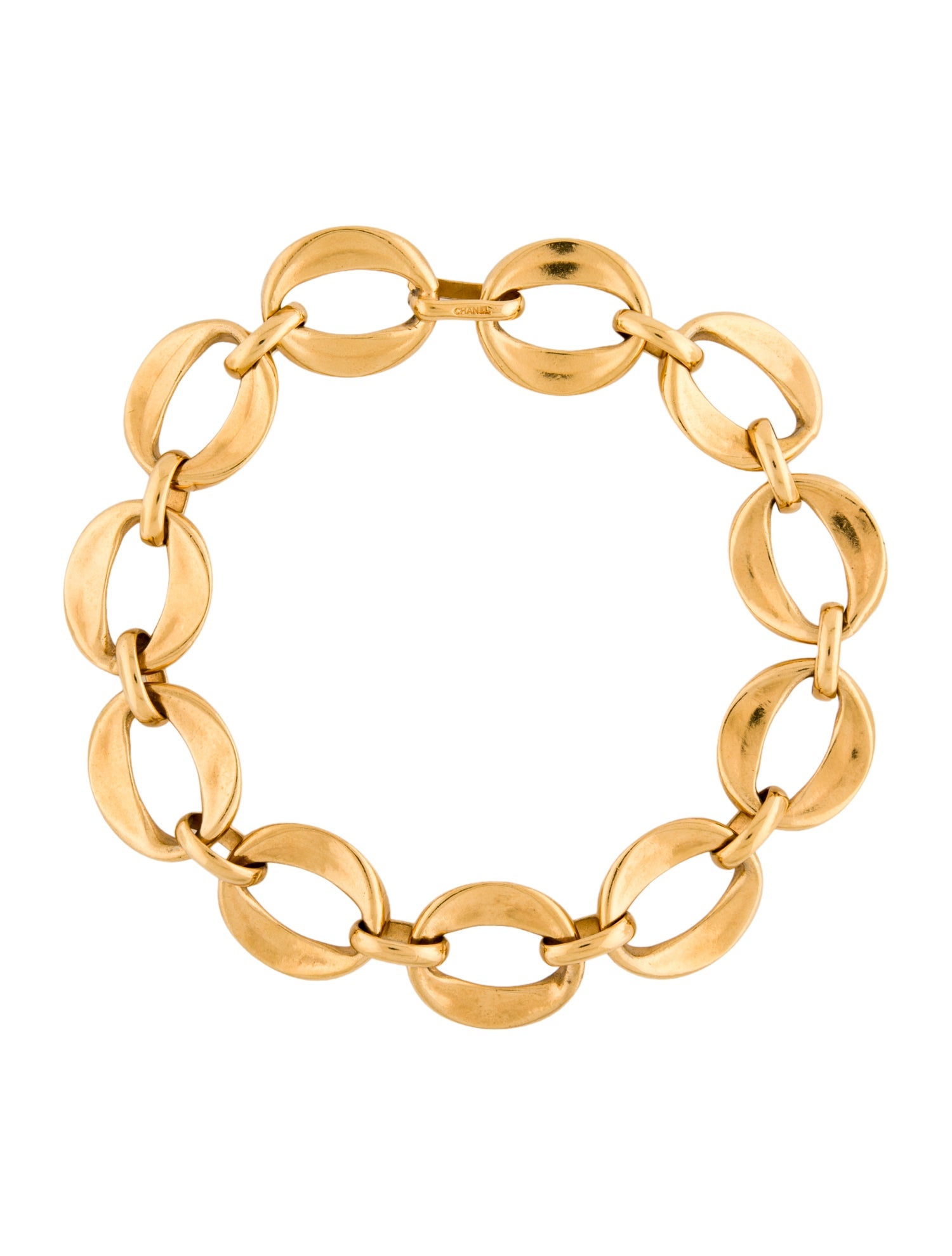 Chanel Vintage Oval Link Chain Necklace