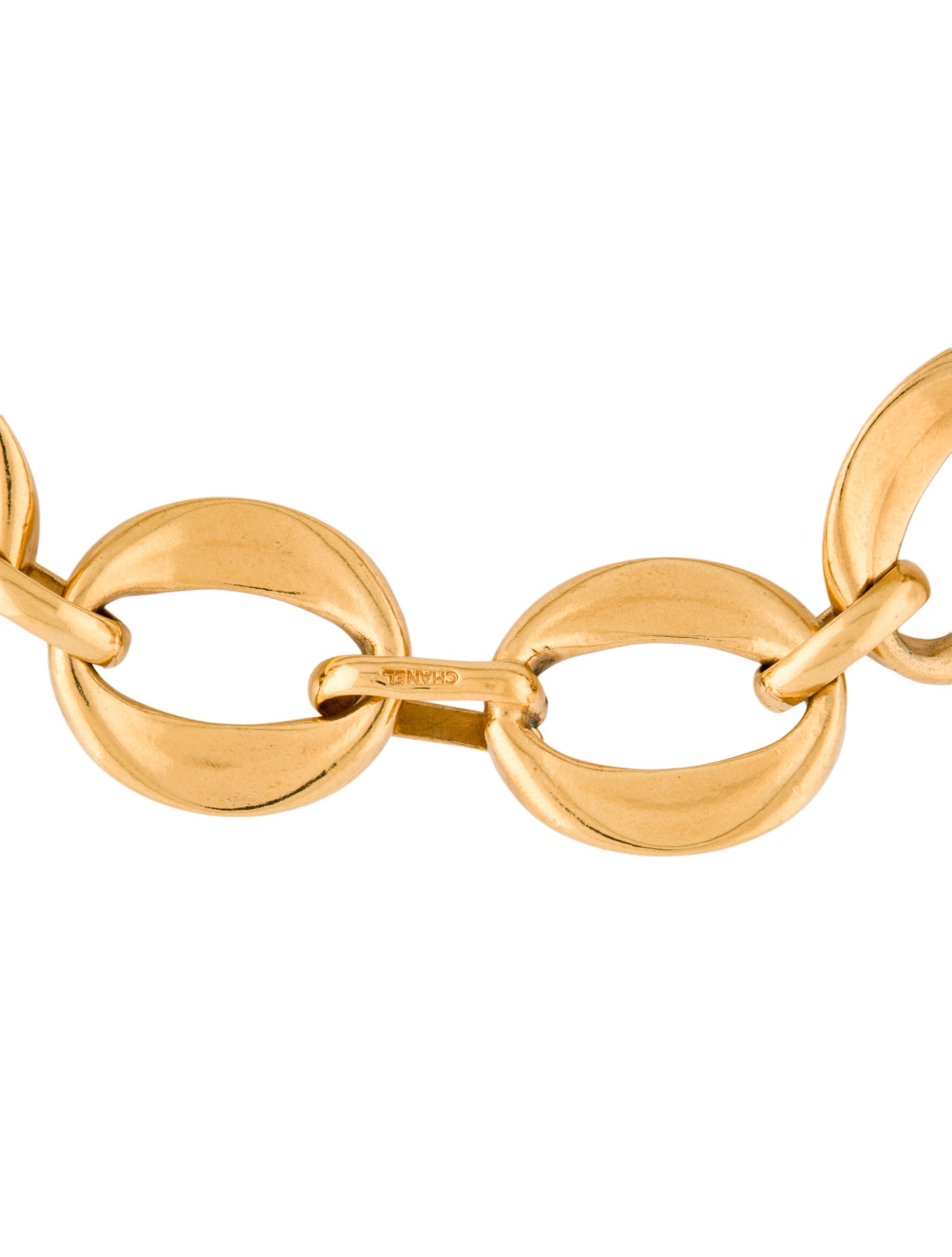 Chanel Vintage Oval Link Chain Necklace