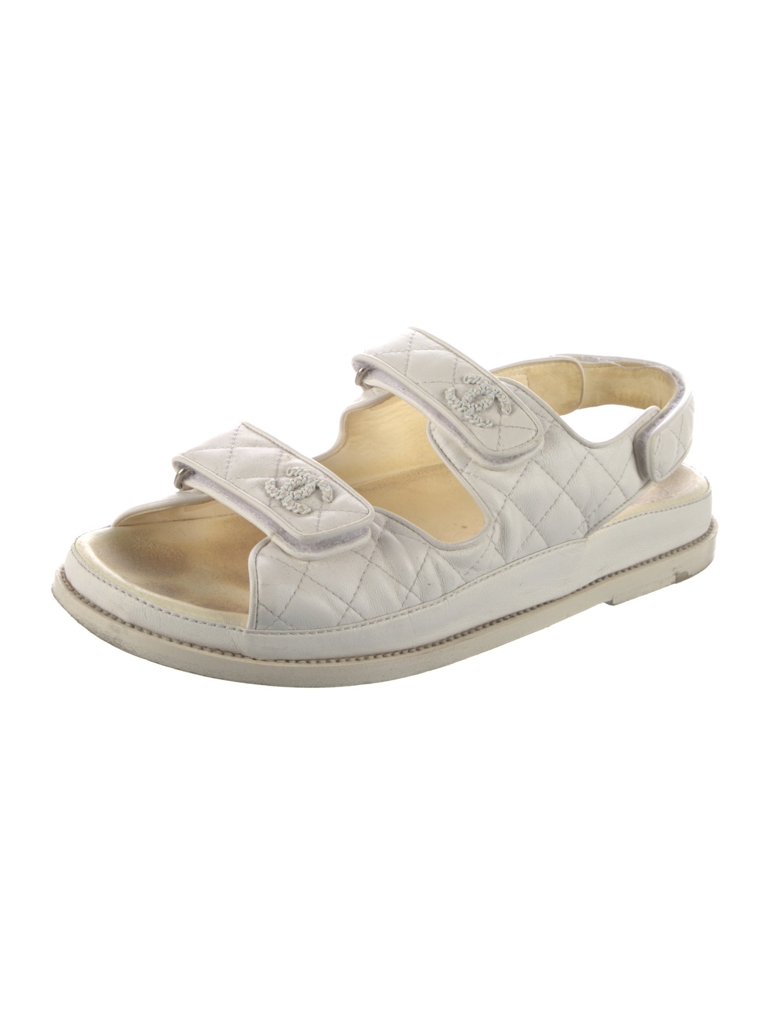 Chanel Gate No. 5 'Dad Interlocking CC Logo Slingback Sandals
