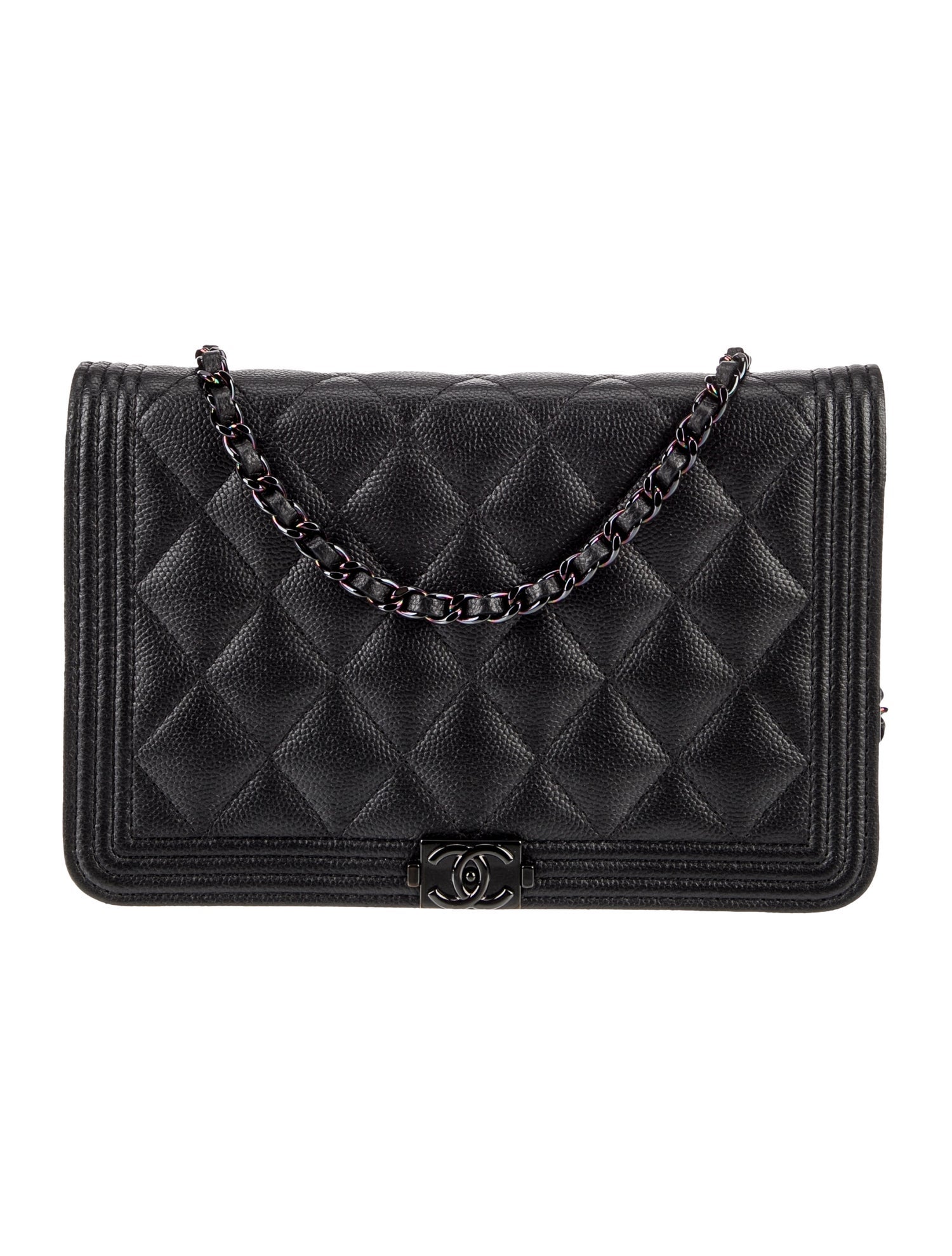 Chanel So Black Boy Wallet On Chain