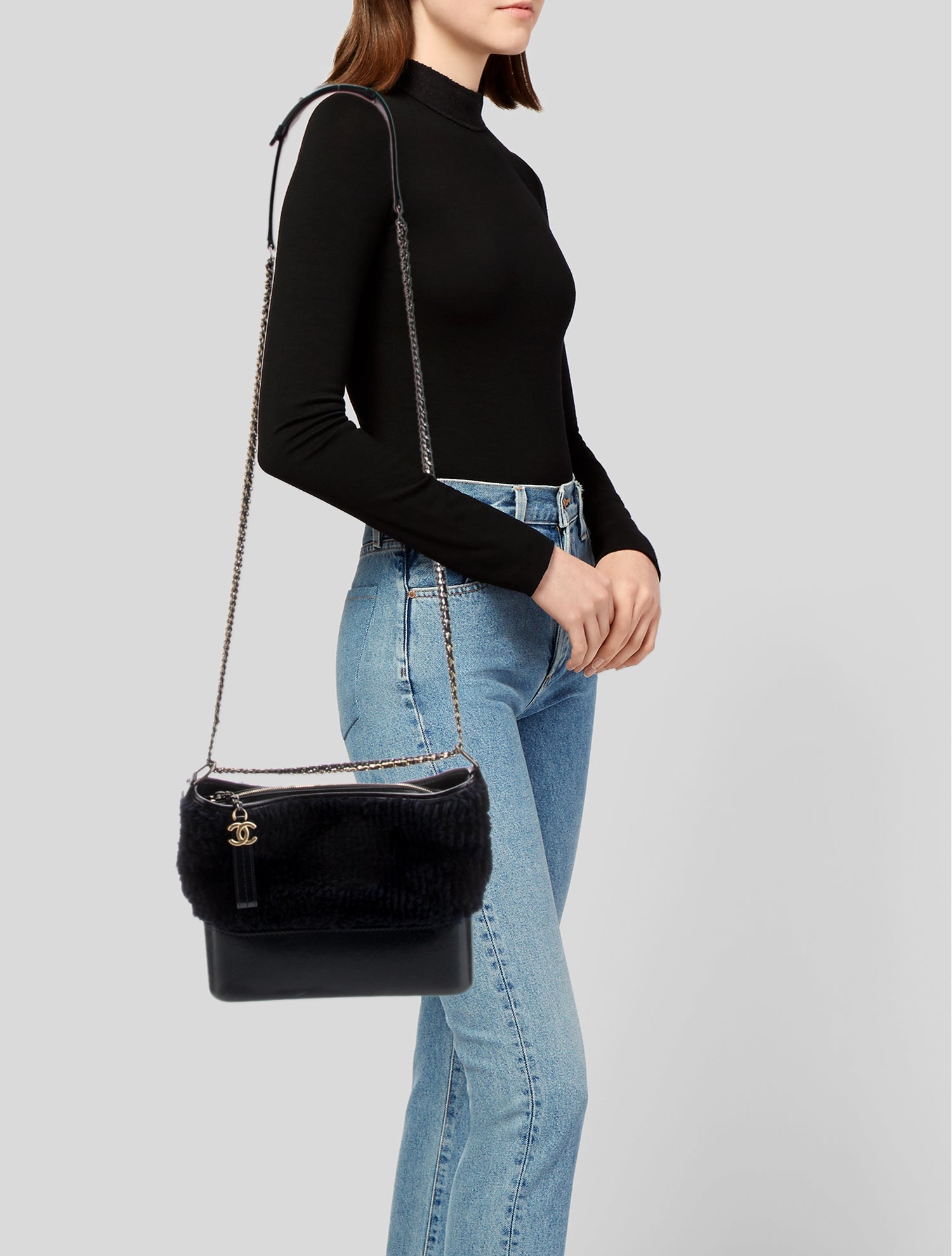 Chanel Medium Gabrielle Shearling Hobo