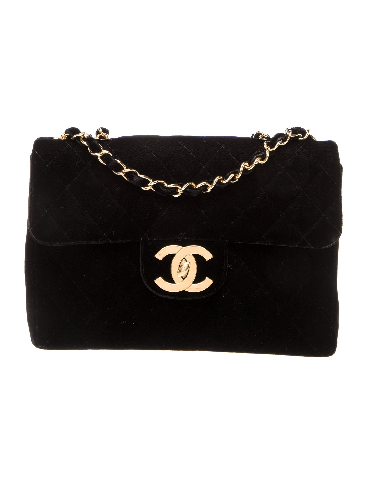 Chanel Velvet Jumbo Quilt Flap Bag