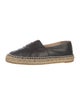 Chanel Interlocking CC Logo Leather Espadrilles