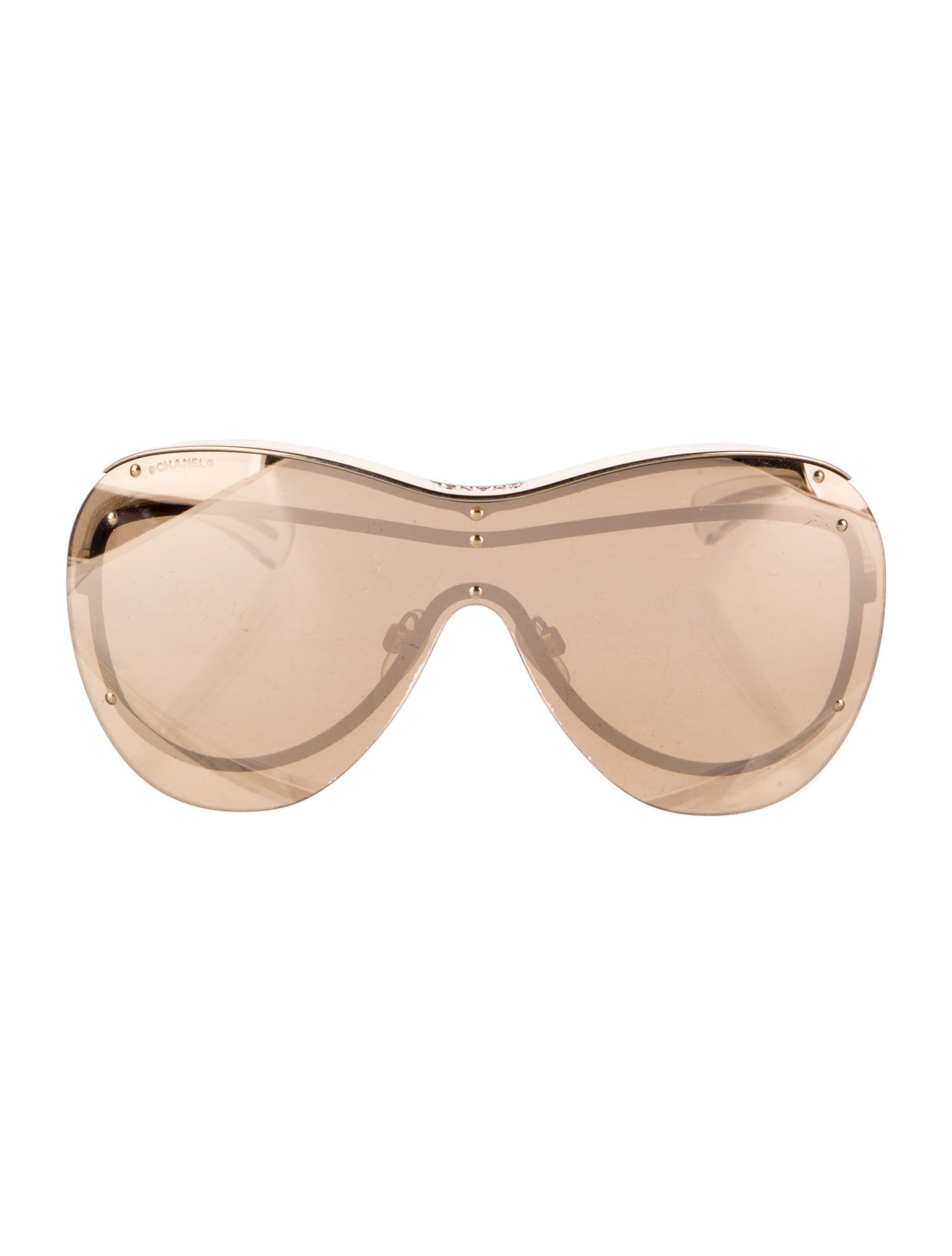 Chanel Interlocking CC Logo Shield Sunglasses