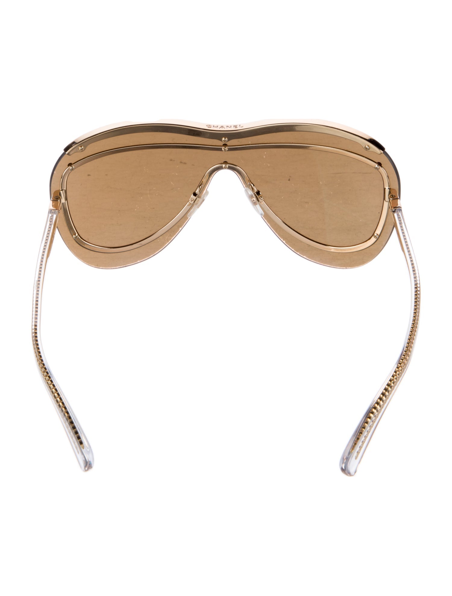 Chanel Interlocking CC Logo Shield Sunglasses