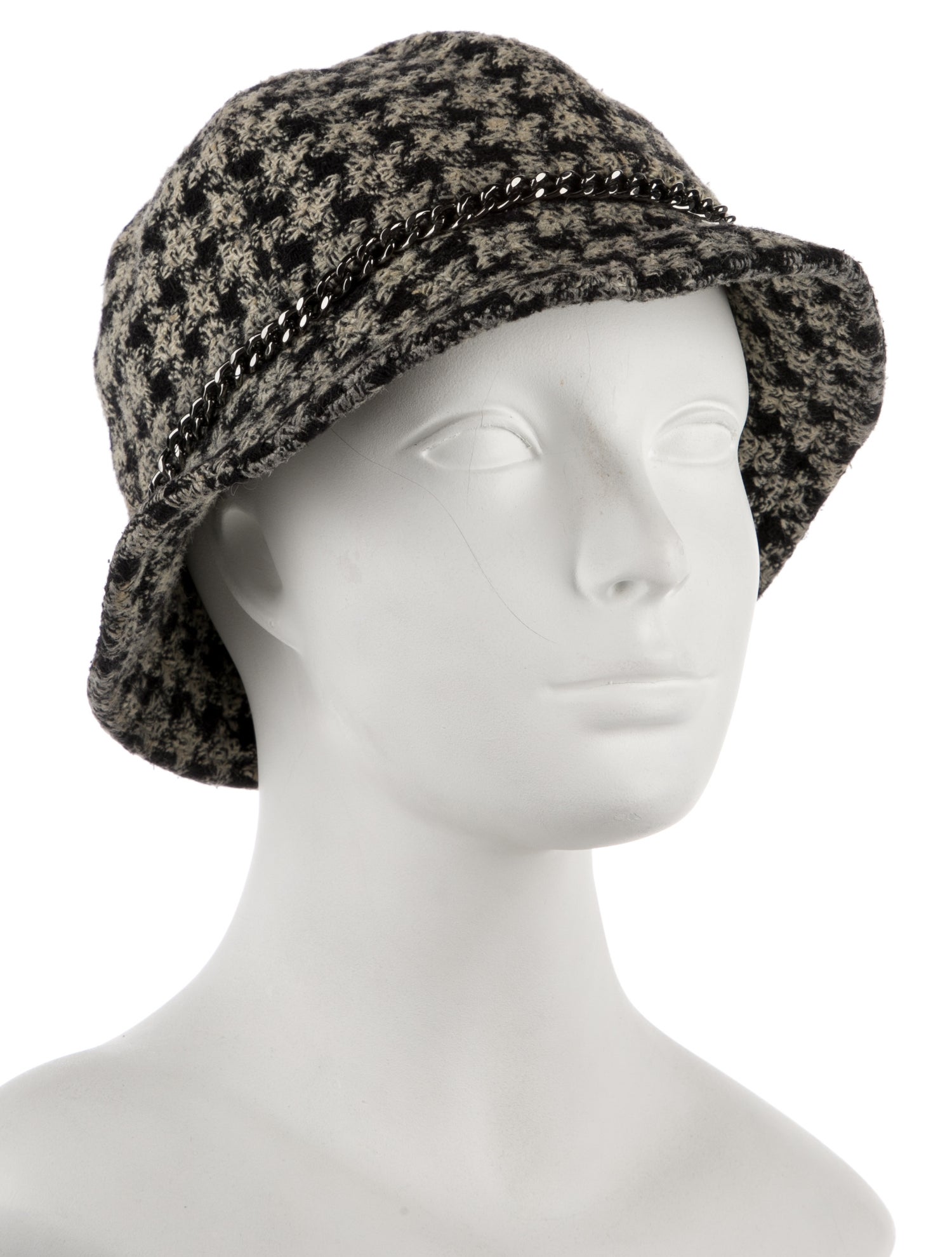 Chanel Vintage CC Wool Tweed Bucket Hat