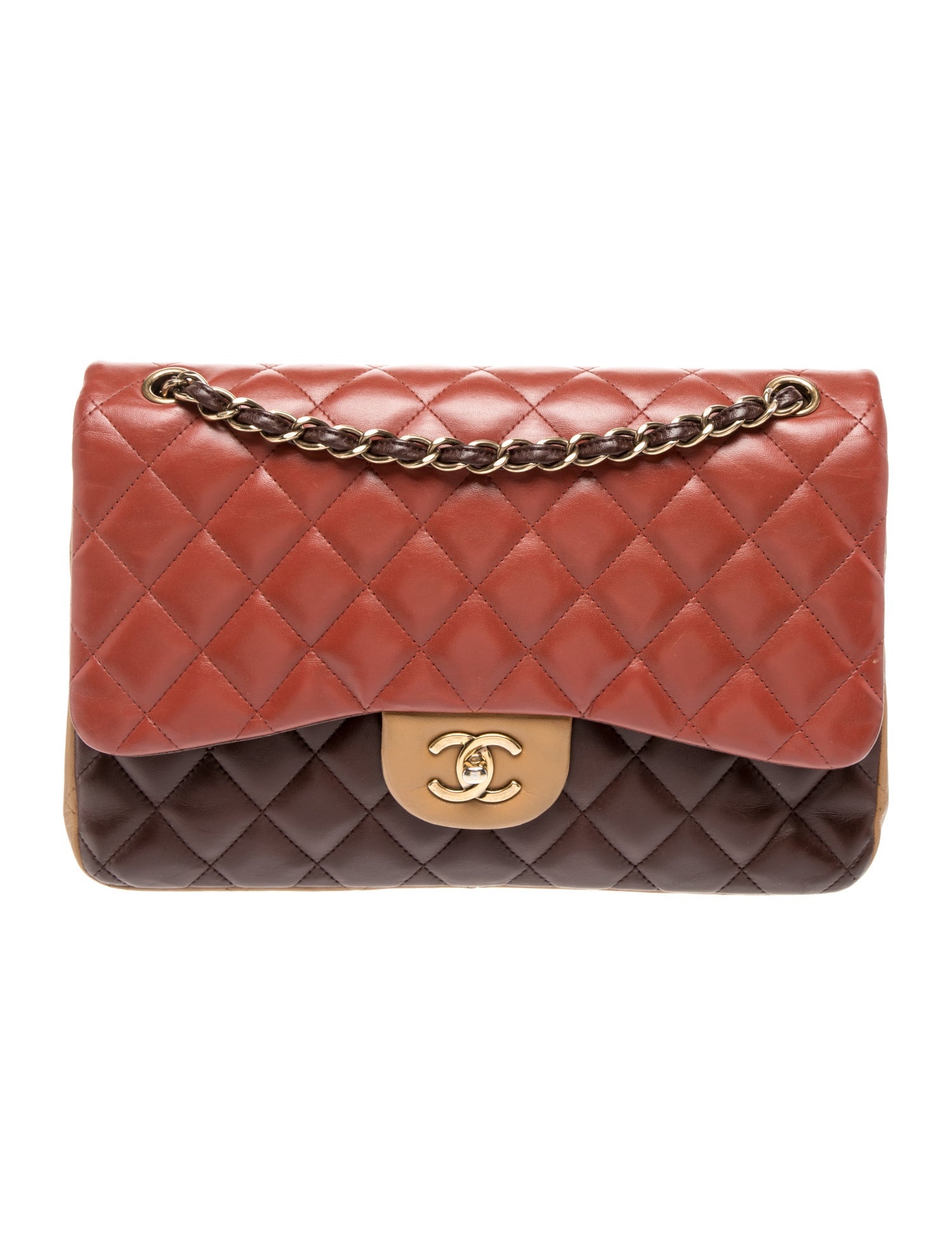 Chanel Paris-Edinburgh Tricolor Jumbo Double Flap Bag