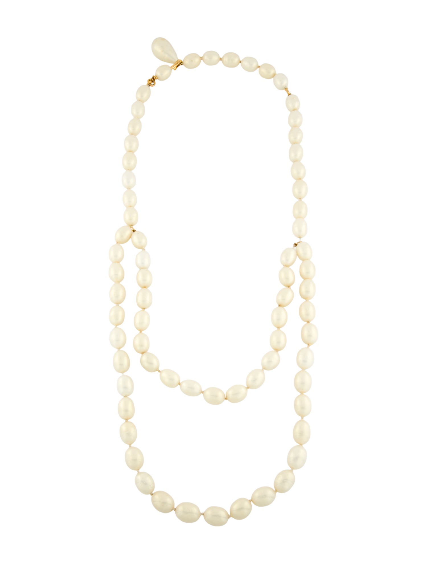 Chanel Vintage Faux Pearl Bead Necklace