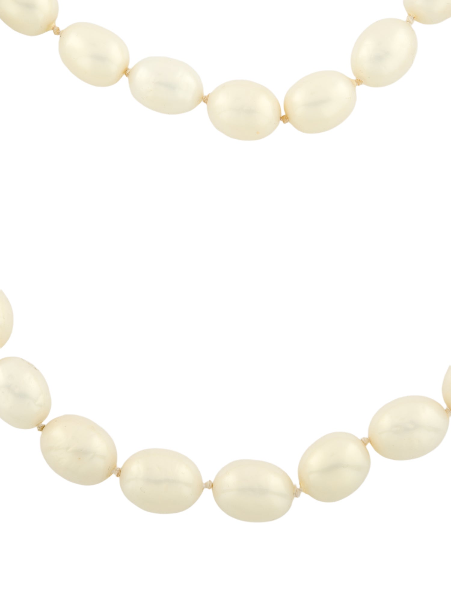 Chanel Vintage Faux Pearl Bead Necklace