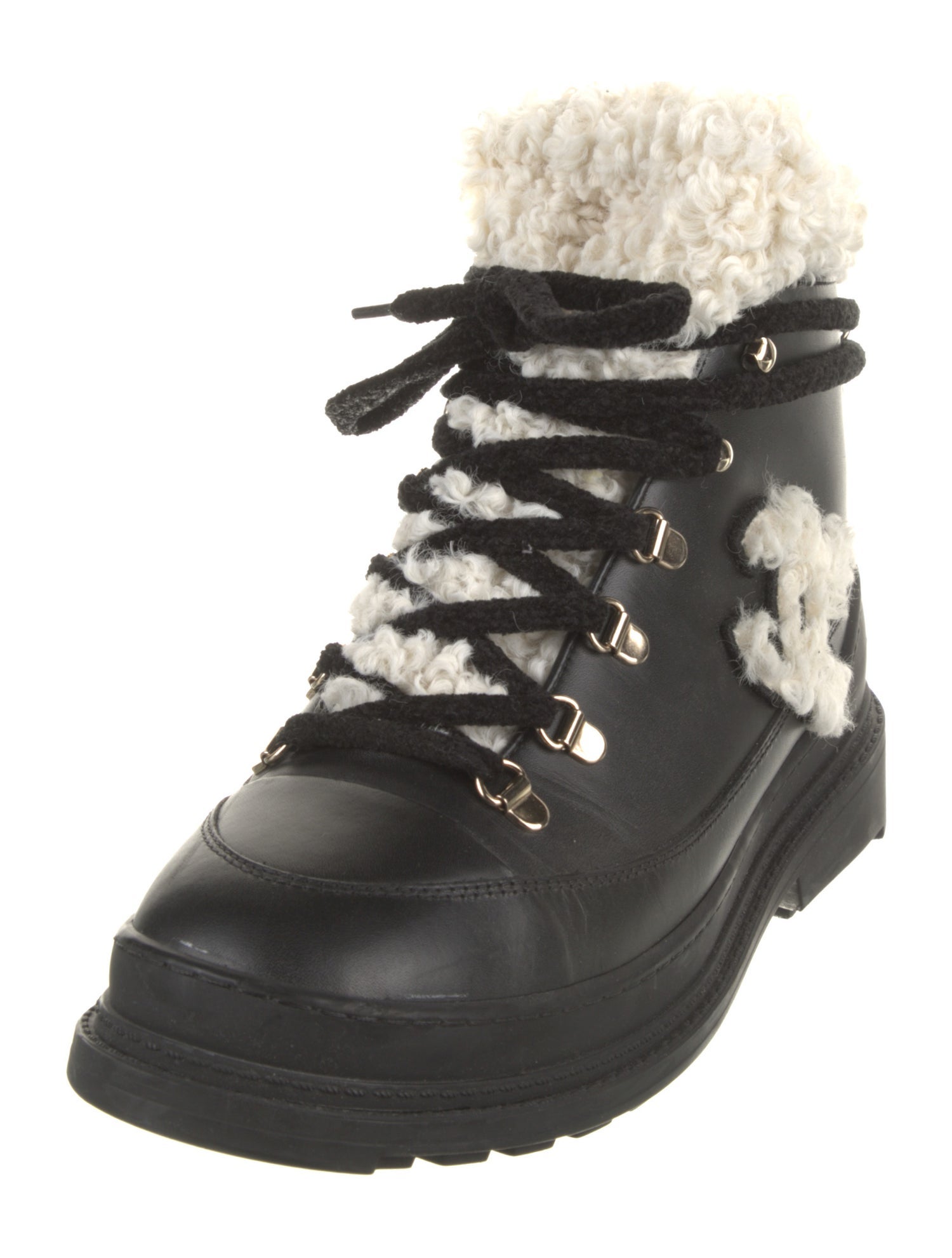 Chanel 2020 Interlocking CC Logo Combat Boots