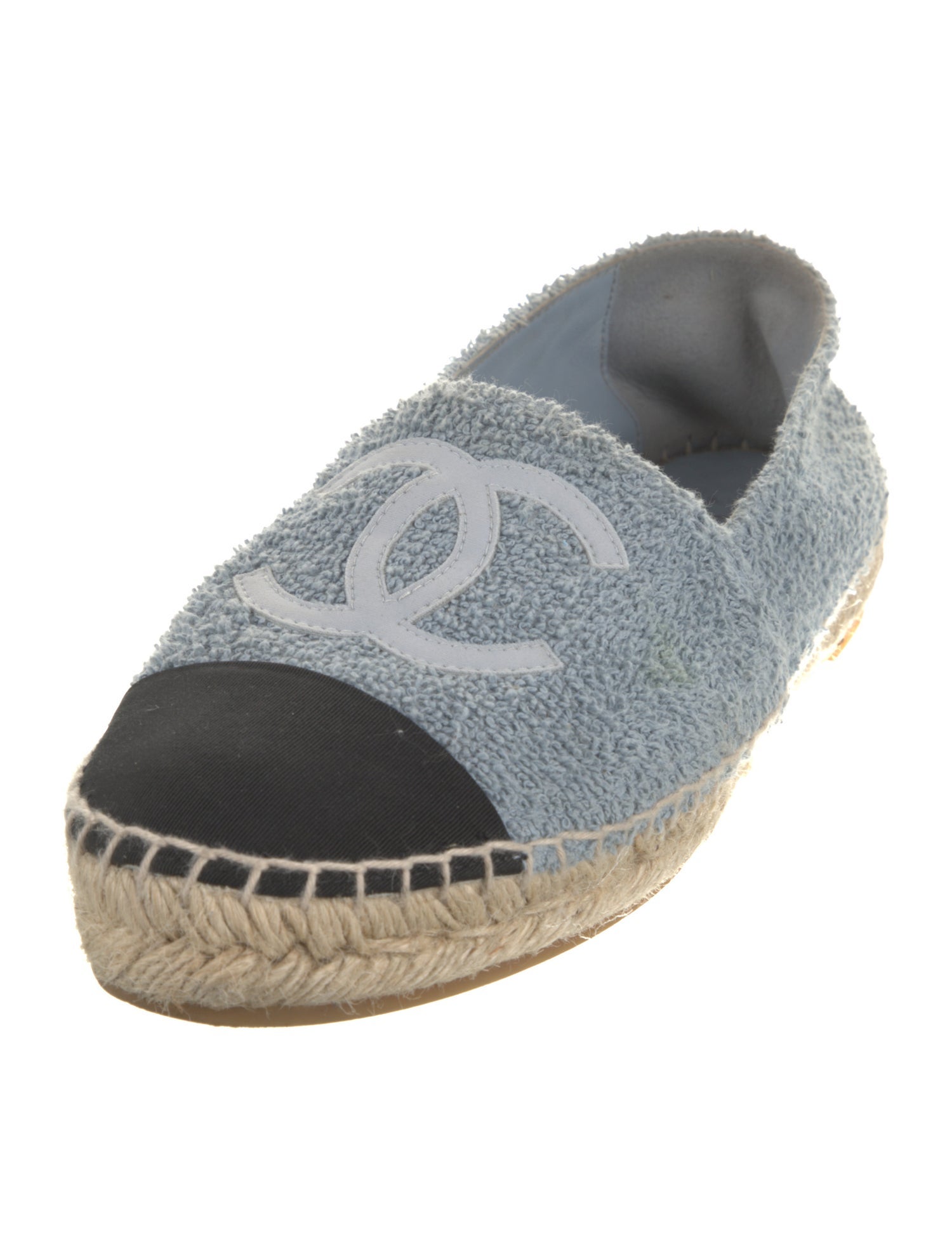 Chanel Interlocking CC Logo Terry Cloth Espadrilles