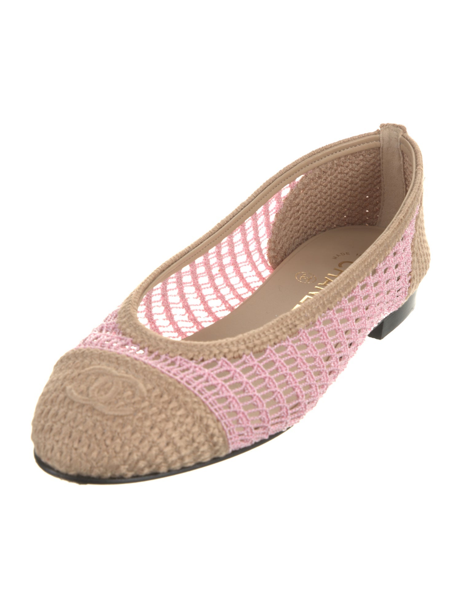 Chanel 2025 Interlocking CC Logo Ballet Flats