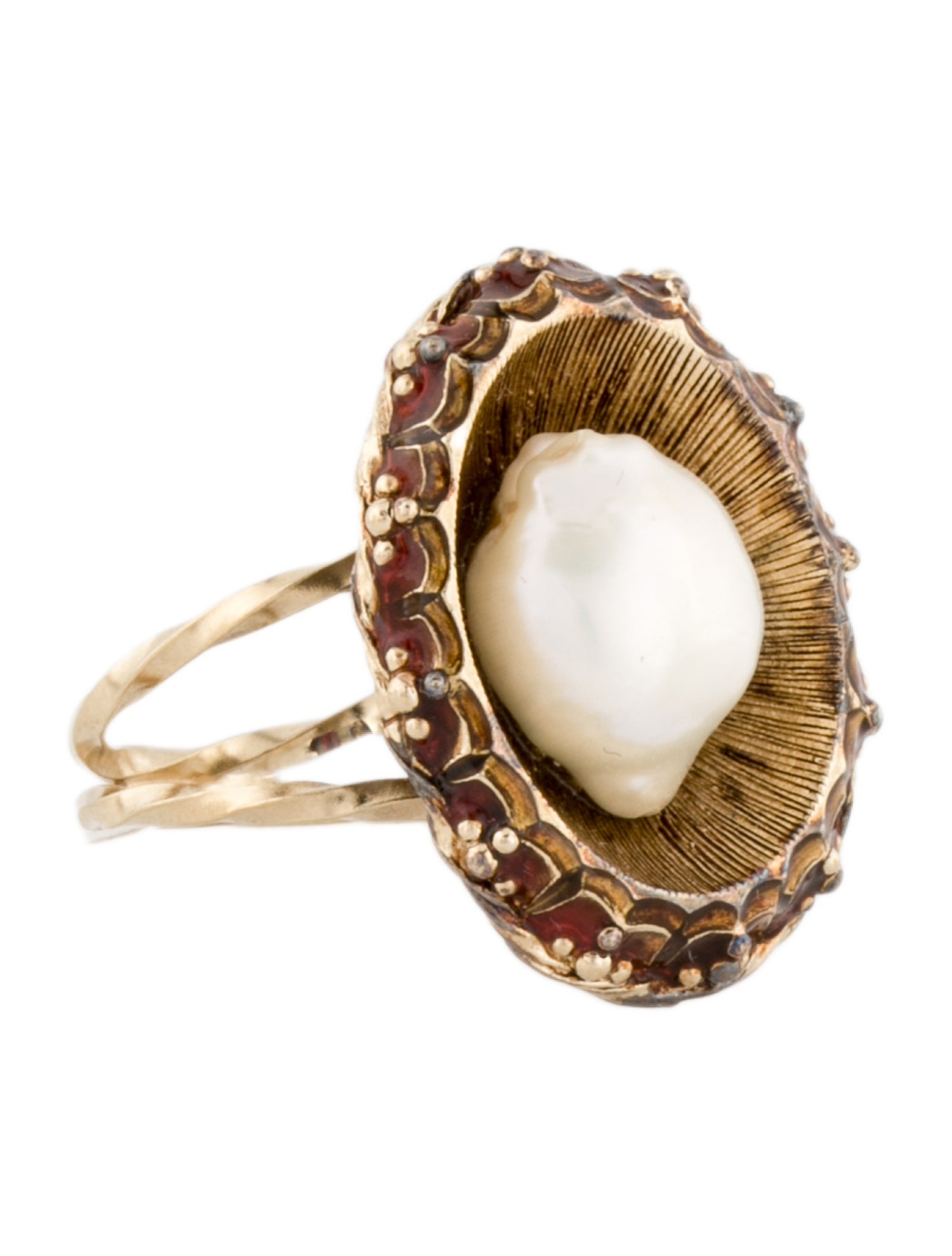 Chanel Pearl & Resin 'Coco On The Lido' Cocktail Ring