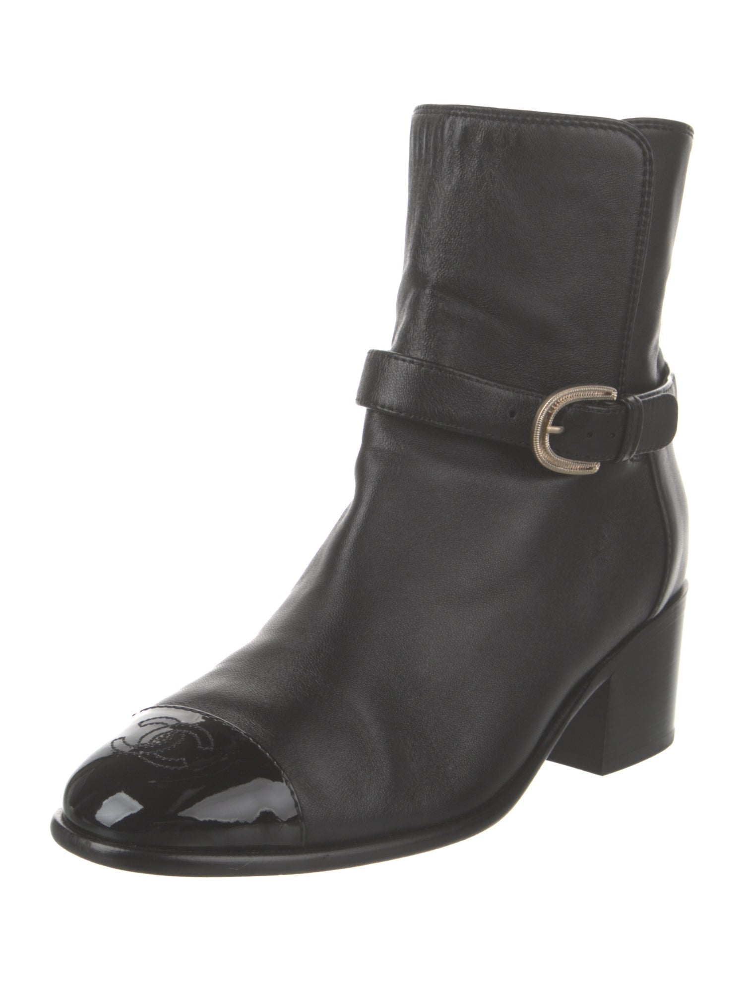 Chanel 2022 Interlocking CC Logo Moto Boots