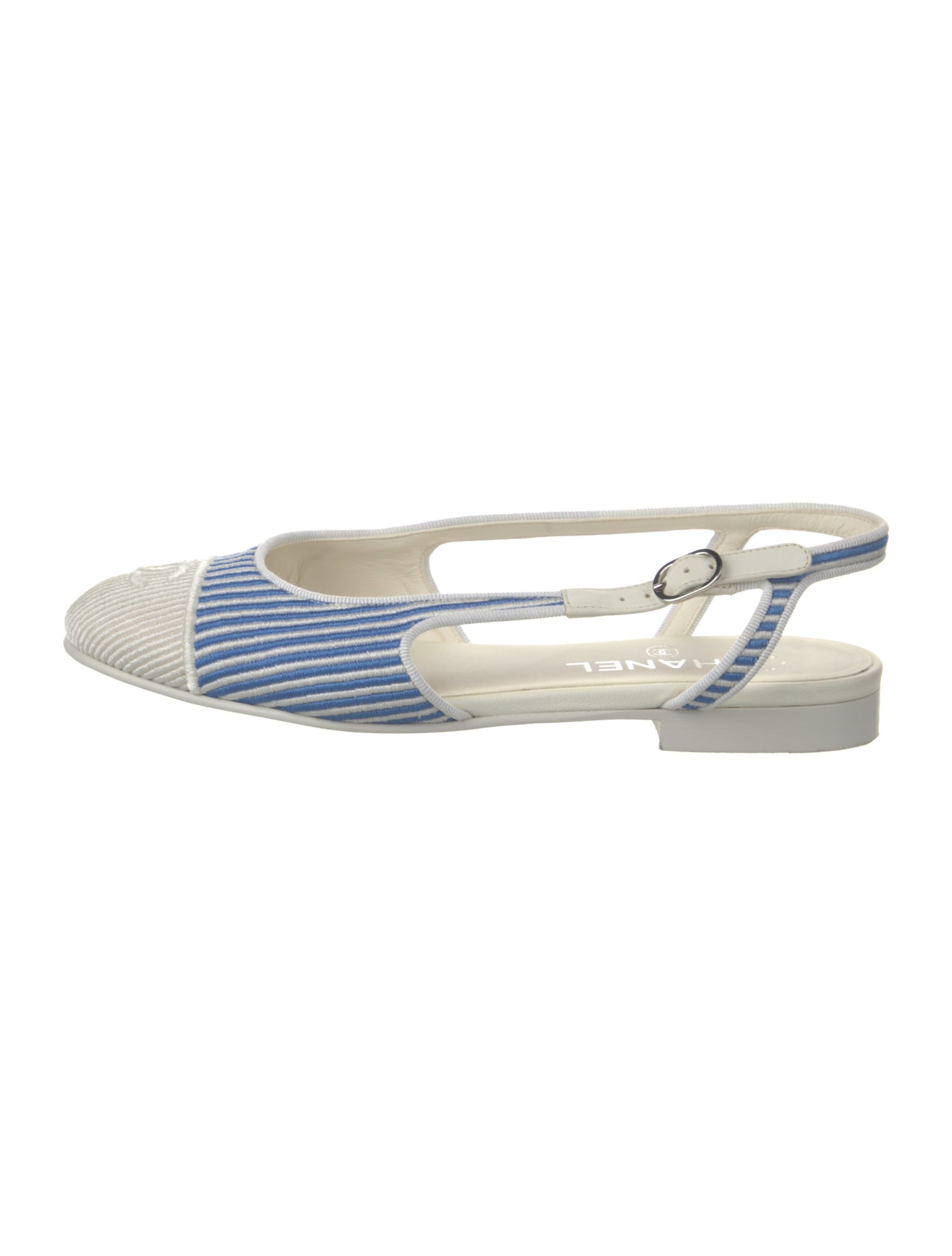 Chanel 2024 Interlocking CC Logo Slingback Flats