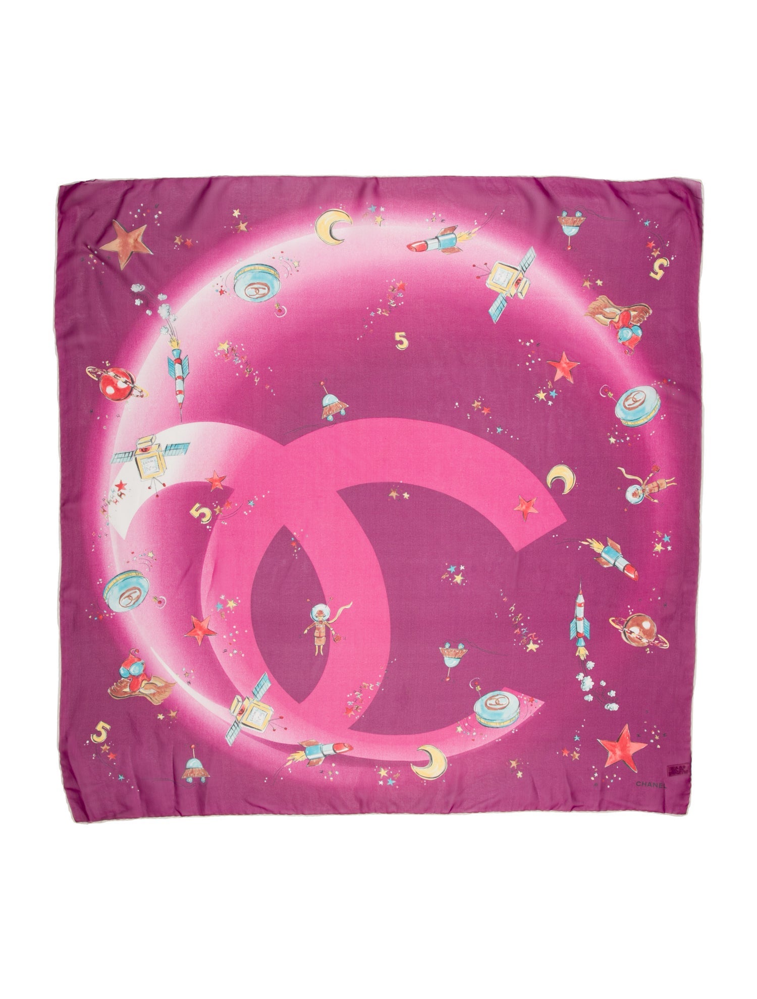 Chanel Silk Printed Scarf