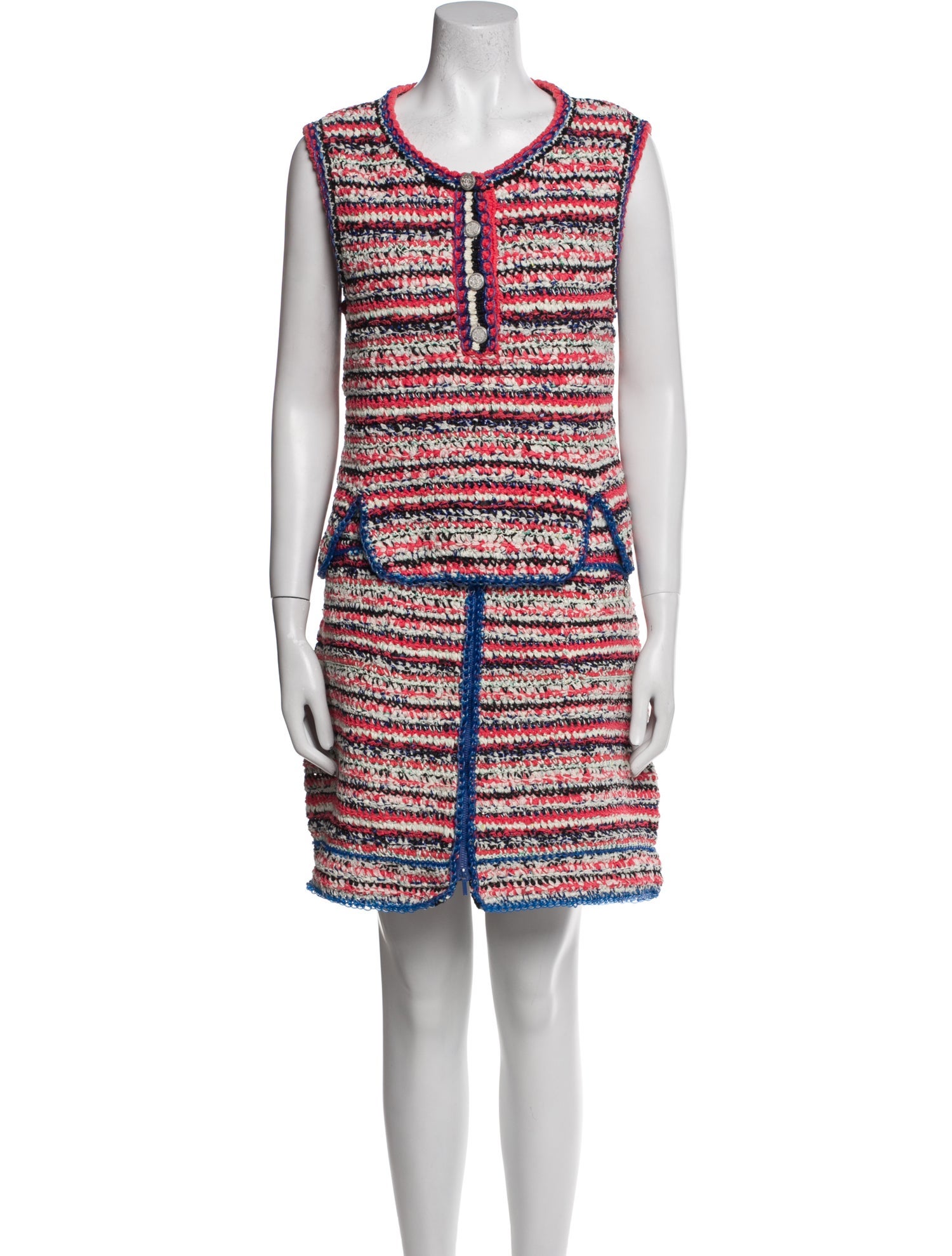 Chanel 2017 Striped Skirt Set