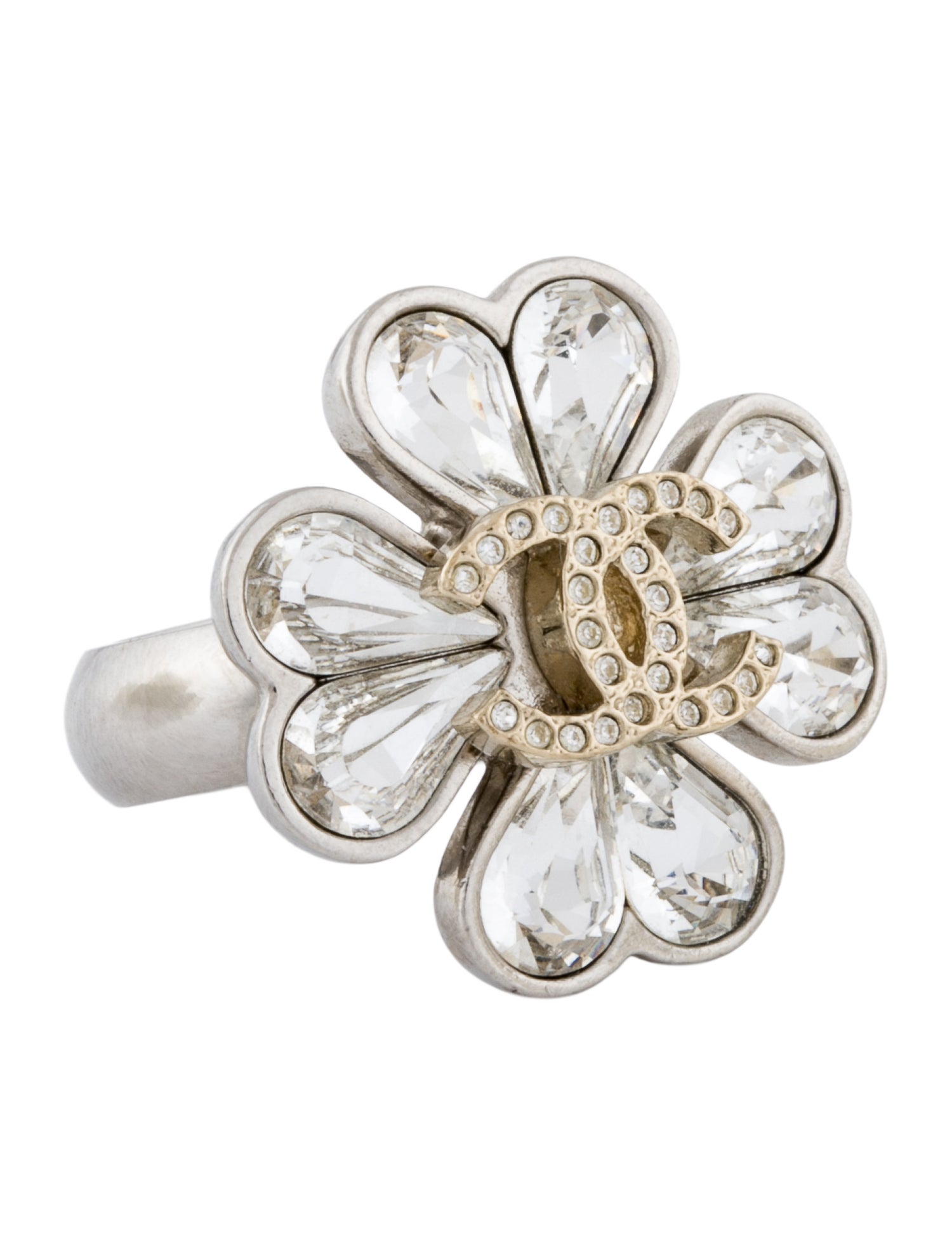 Chanel 2023 Strass CC Cocktail Ring