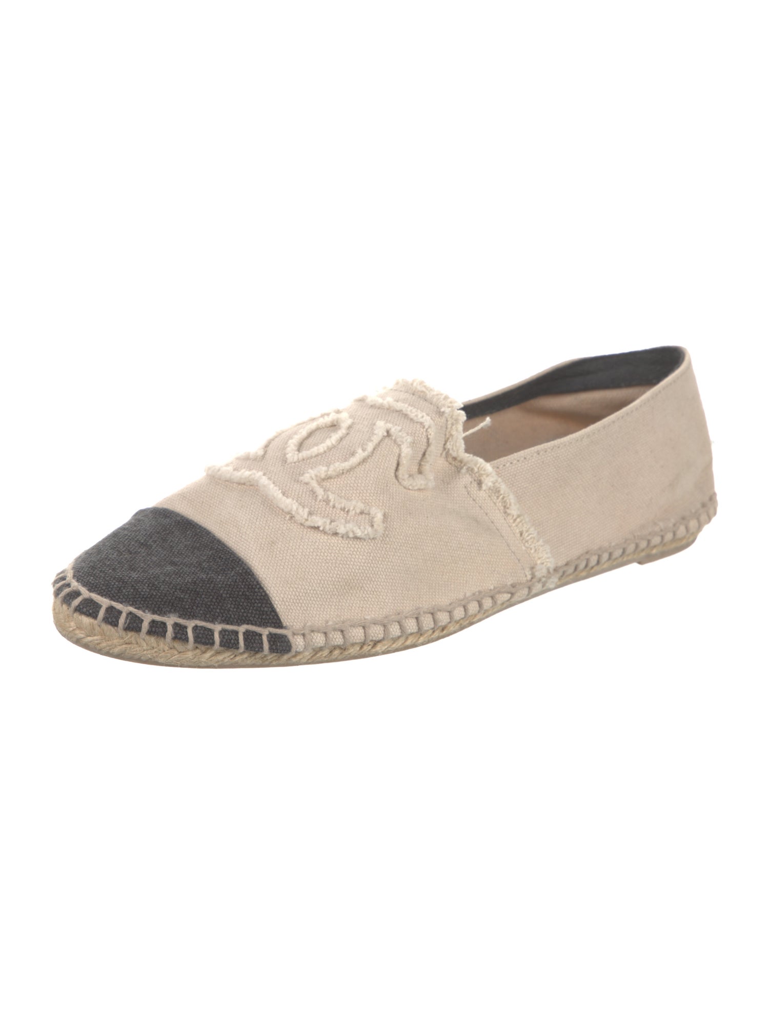 Chanel Interlocking CC Logo Canvas Espadrilles