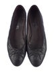 Chanel Interlocking CC Logo Calfskin Ballet Flats