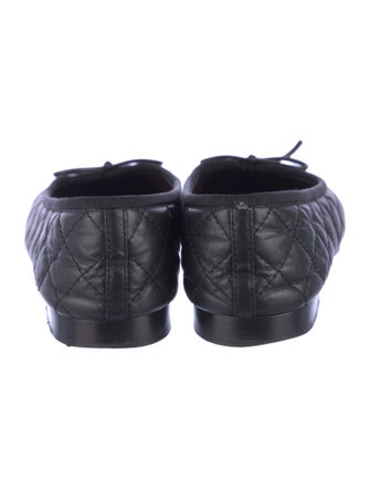 Chanel Interlocking CC Logo Calfskin Ballet Flats