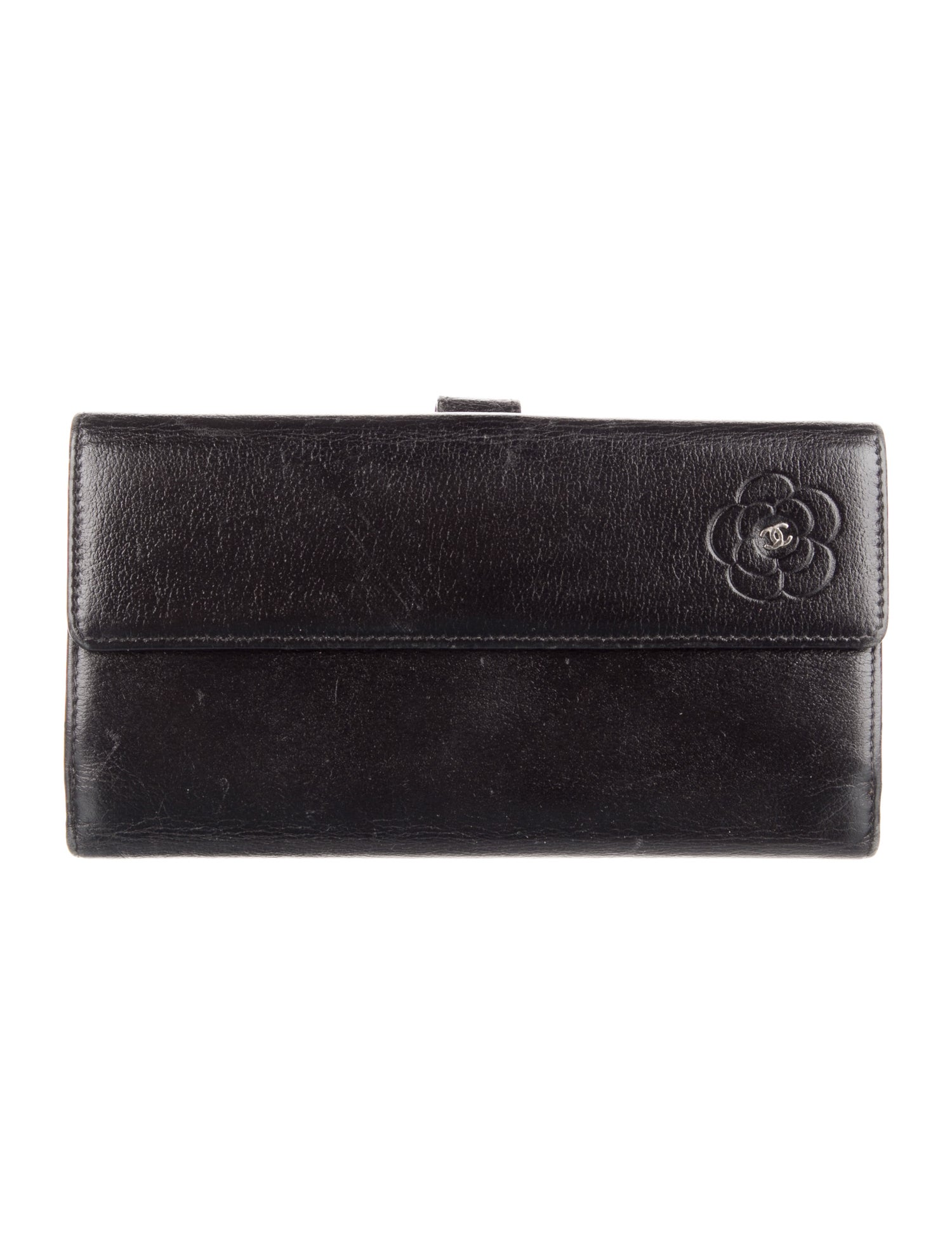 Chanel Interlocking CC Logo Leather Trifold Wallet
