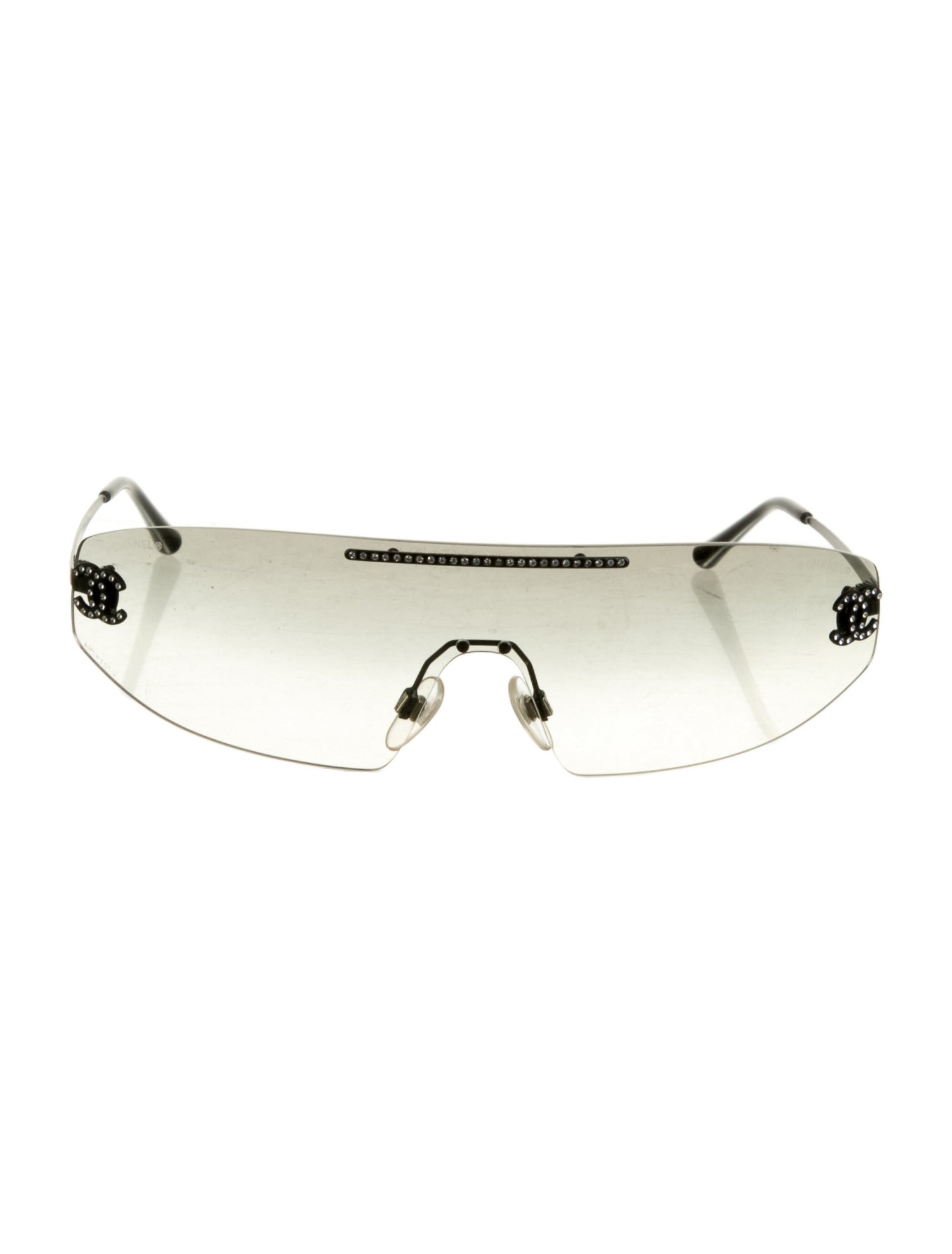 Chanel Interlocking CC Logo Shield Sunglasses