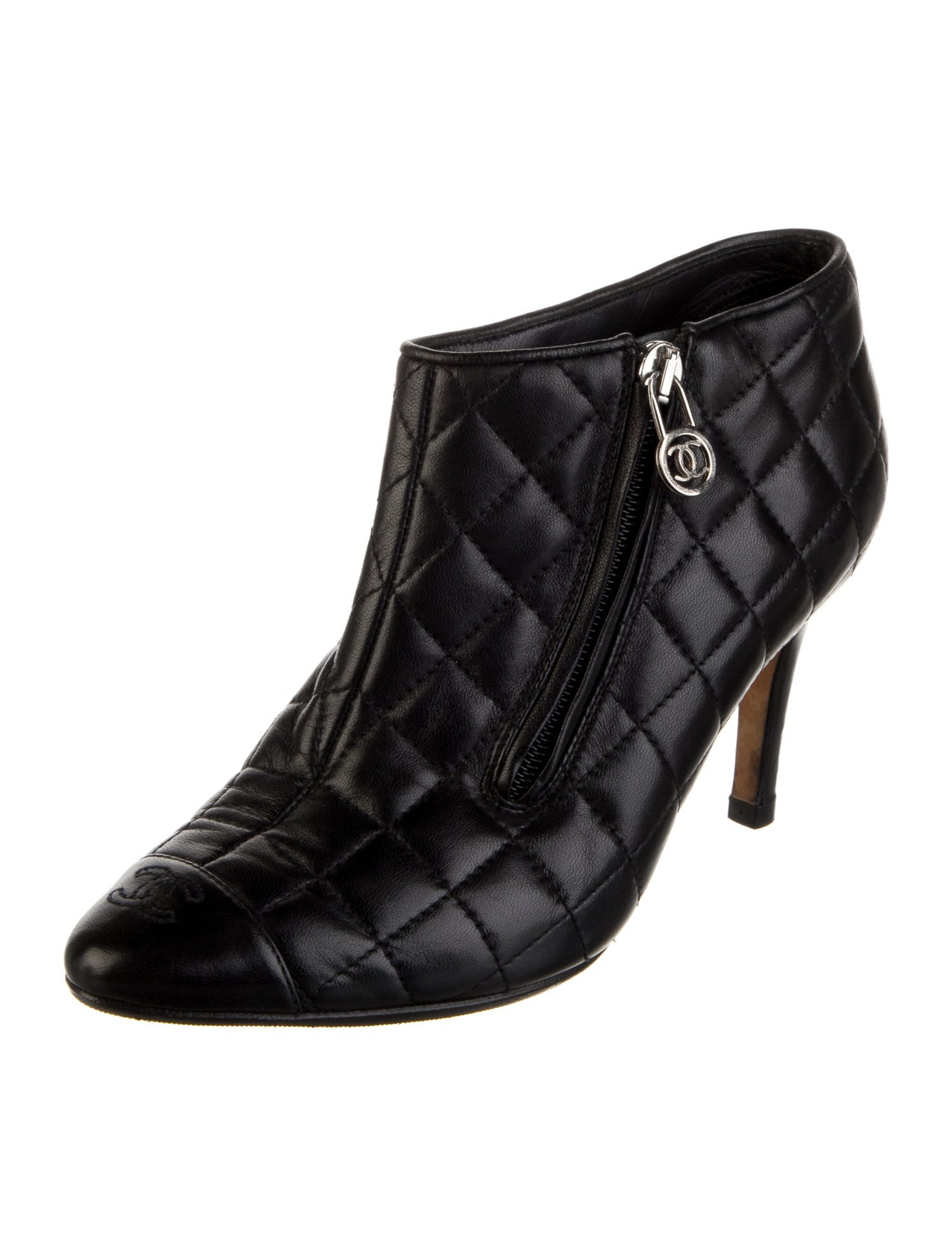 Chanel 2014 Interlocking CC Logo Boots