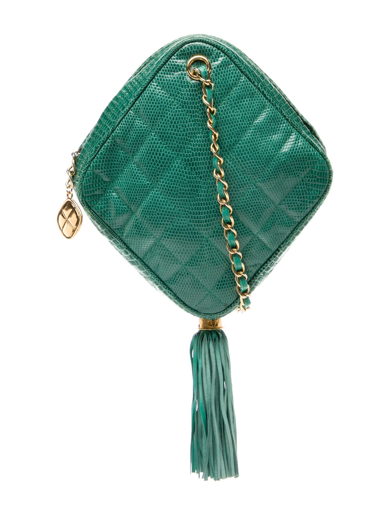 Chanel Quilted Lizard Shoulder Bag