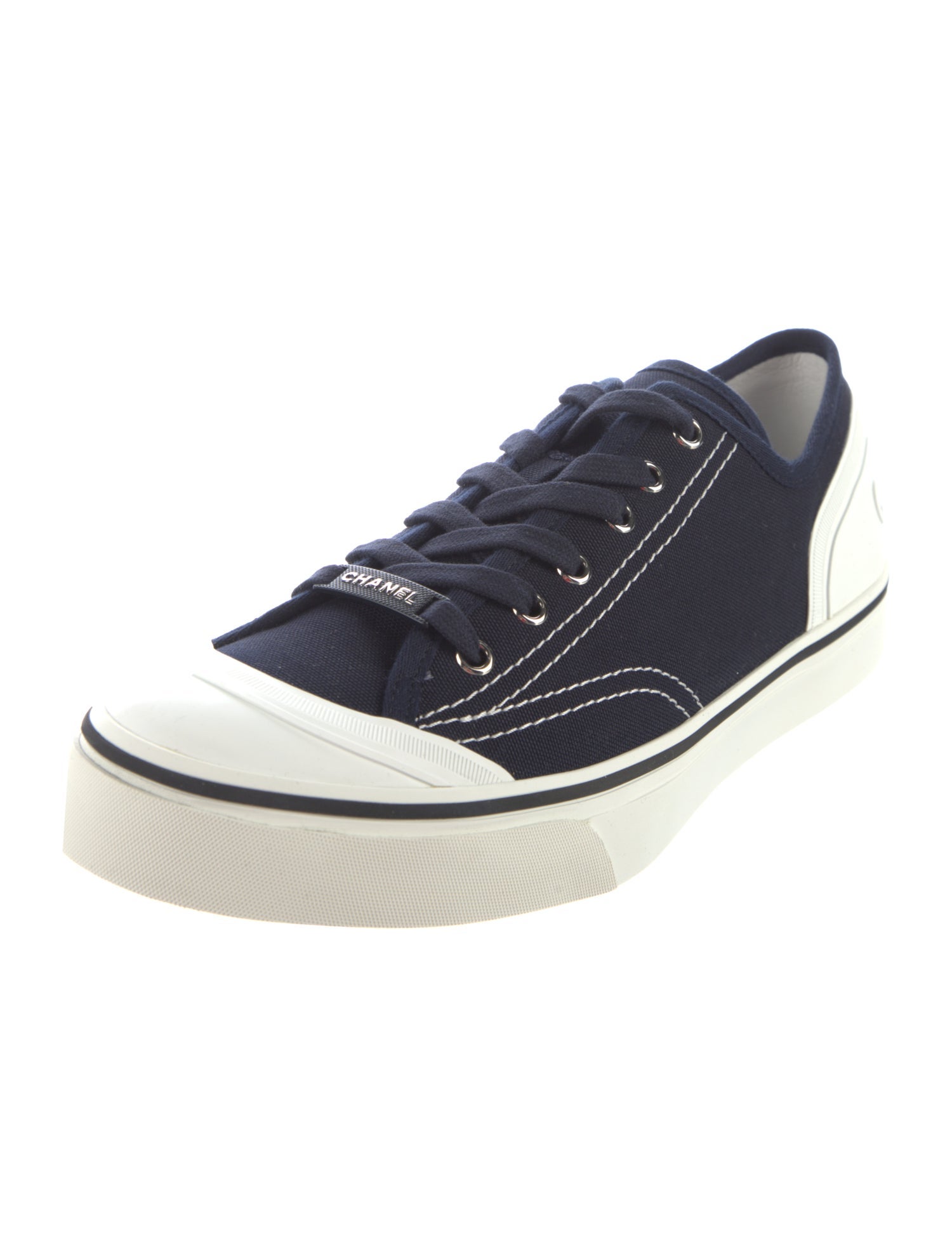 Chanel Canvas Colorblock Pattern Sneakers