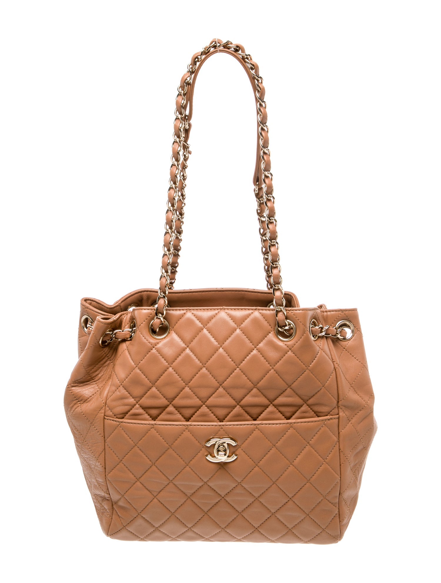 Chanel Quilted Drawstring Bucket Bag