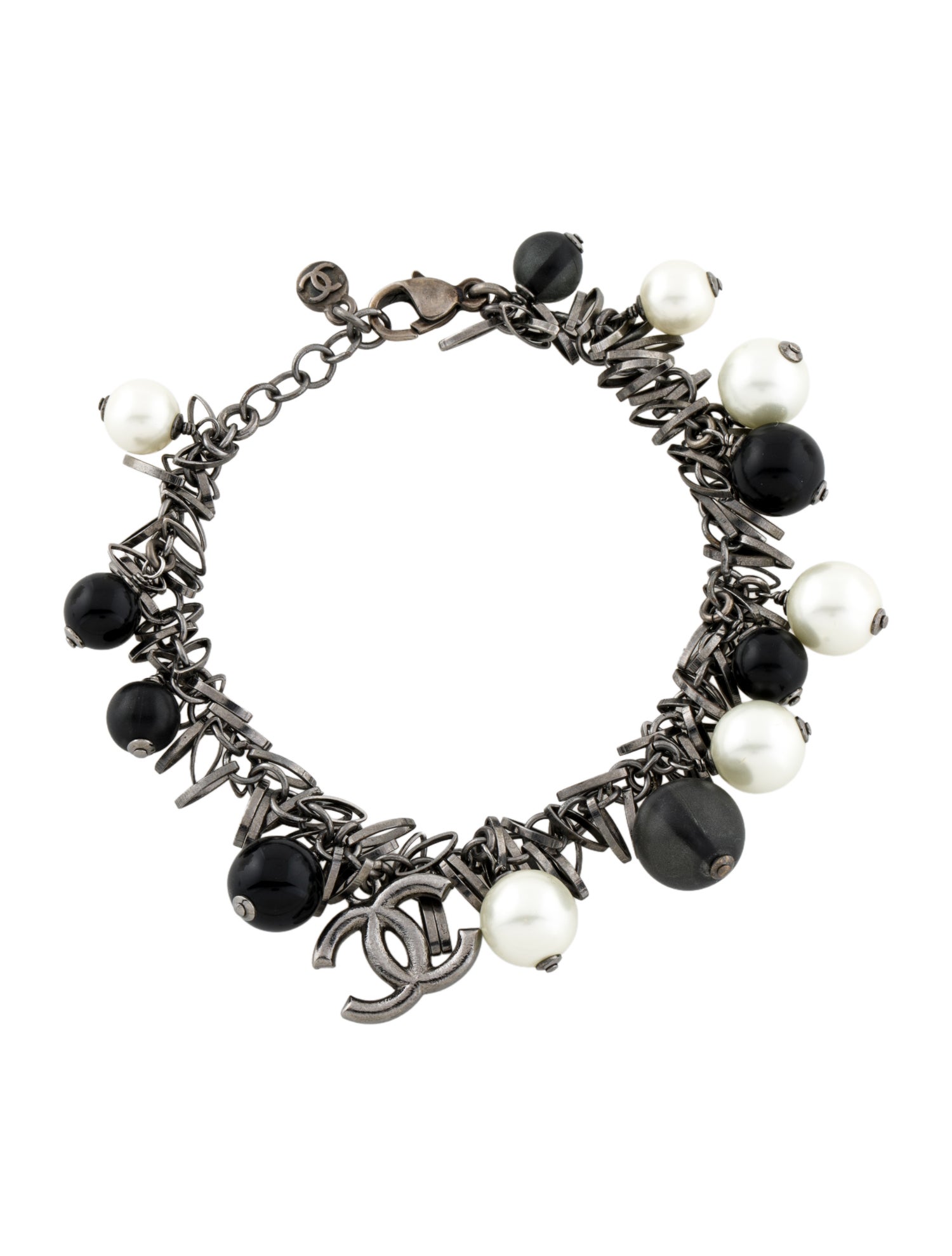 Chanel Faux Pearl & Resin Station Bracelet