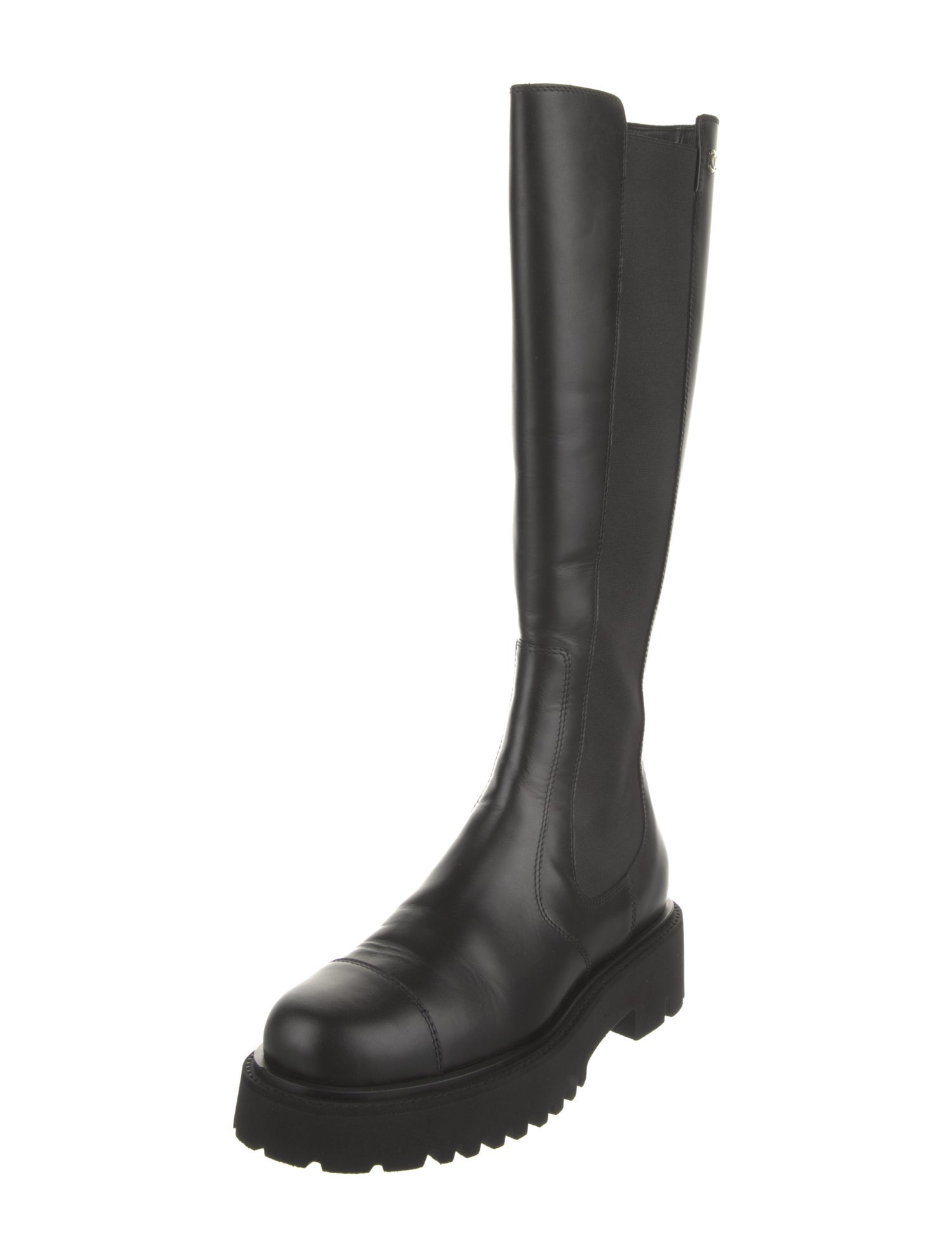 Chanel 2024 Interlocking CC Logo Riding Boots
