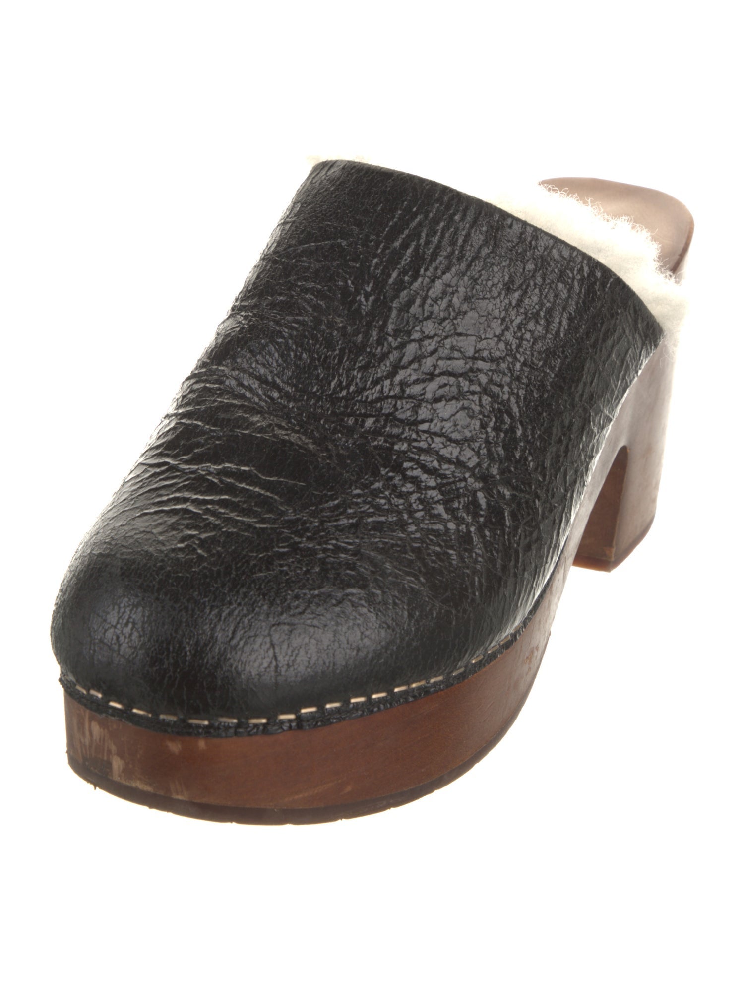 Chanel Interlocking CC Logo Leather Mules