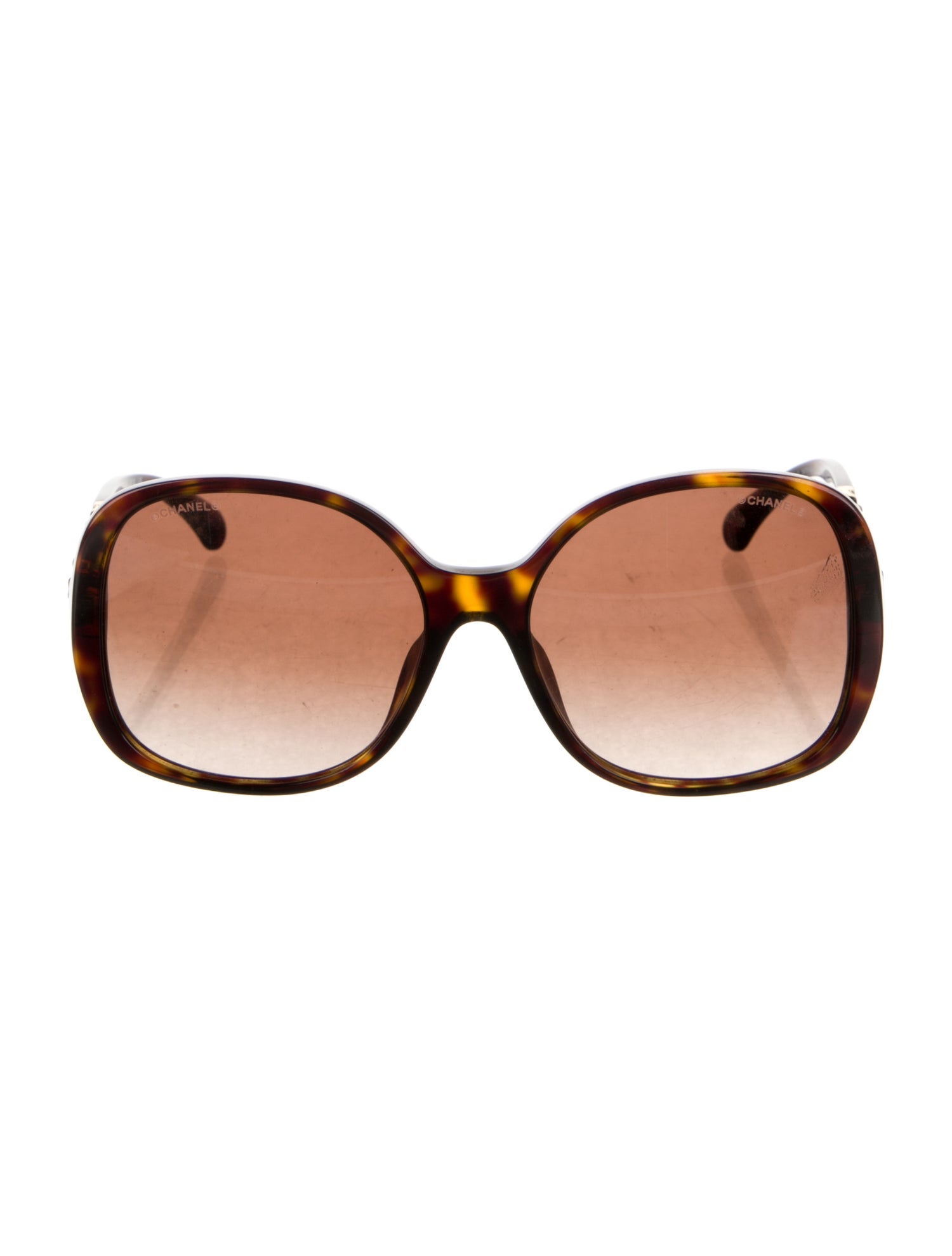 Chanel Chain-Link Accent Oversize Sunglasses