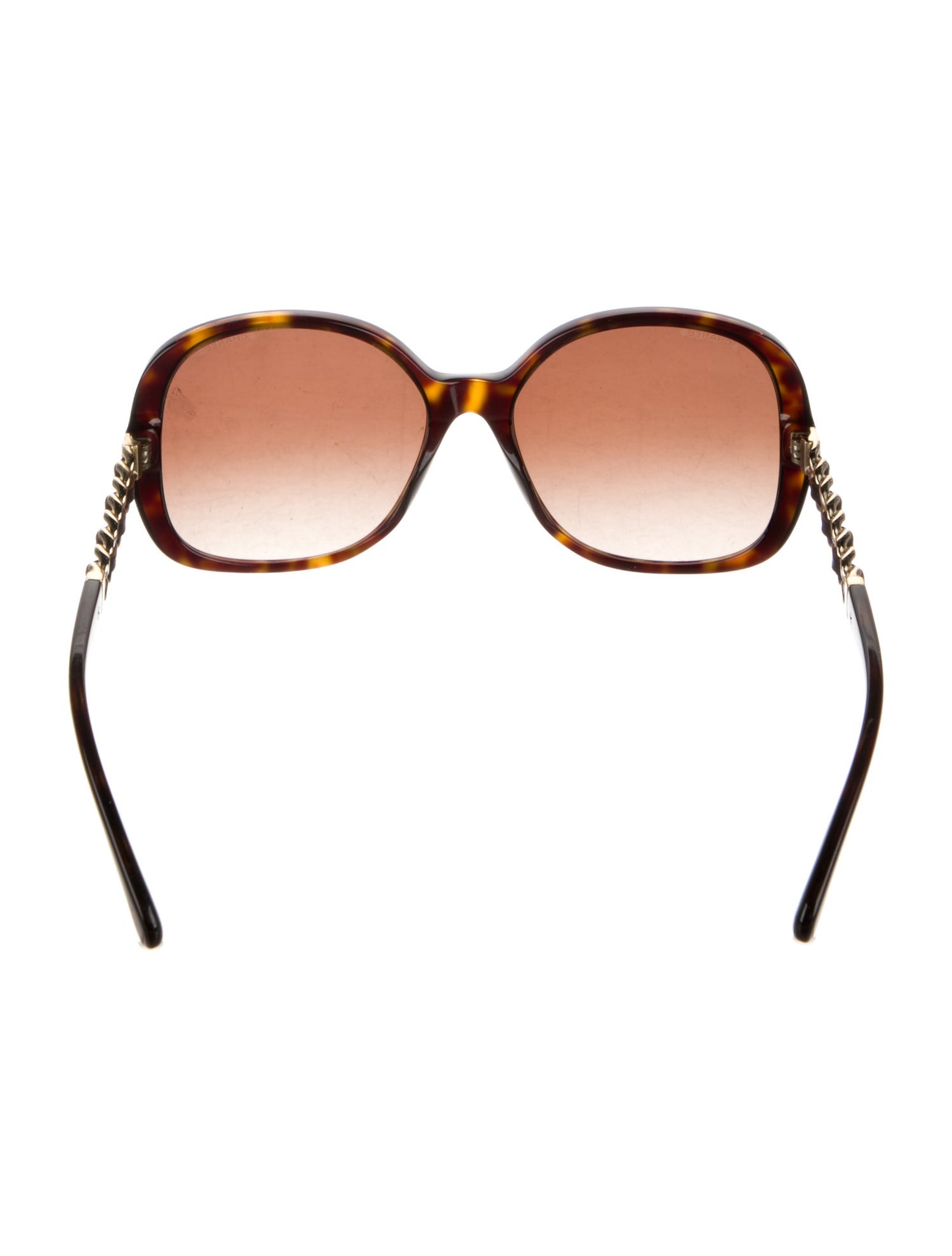 Chanel Chain-Link Accent Oversize Sunglasses