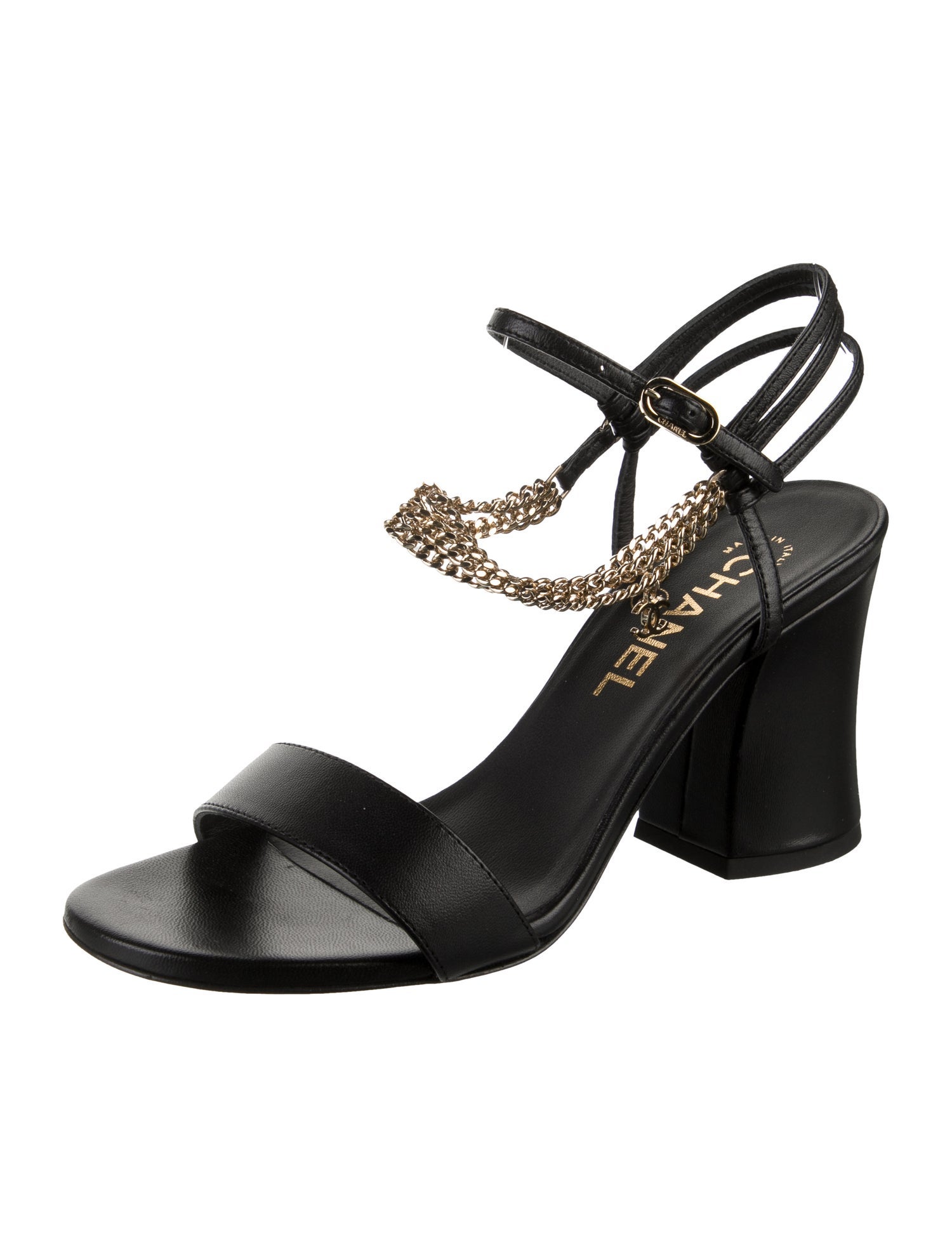 Chanel 2023 Interlocking CC Logo Slingback Sandals