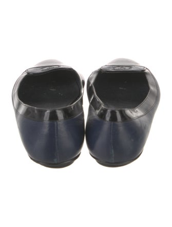 Chanel Interlocking CC Logo Leather Ballet Flats