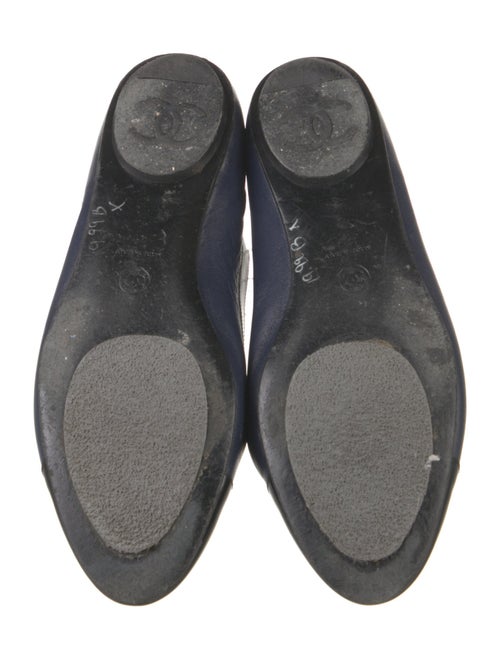 Chanel Interlocking CC Logo Leather Ballet Flats
