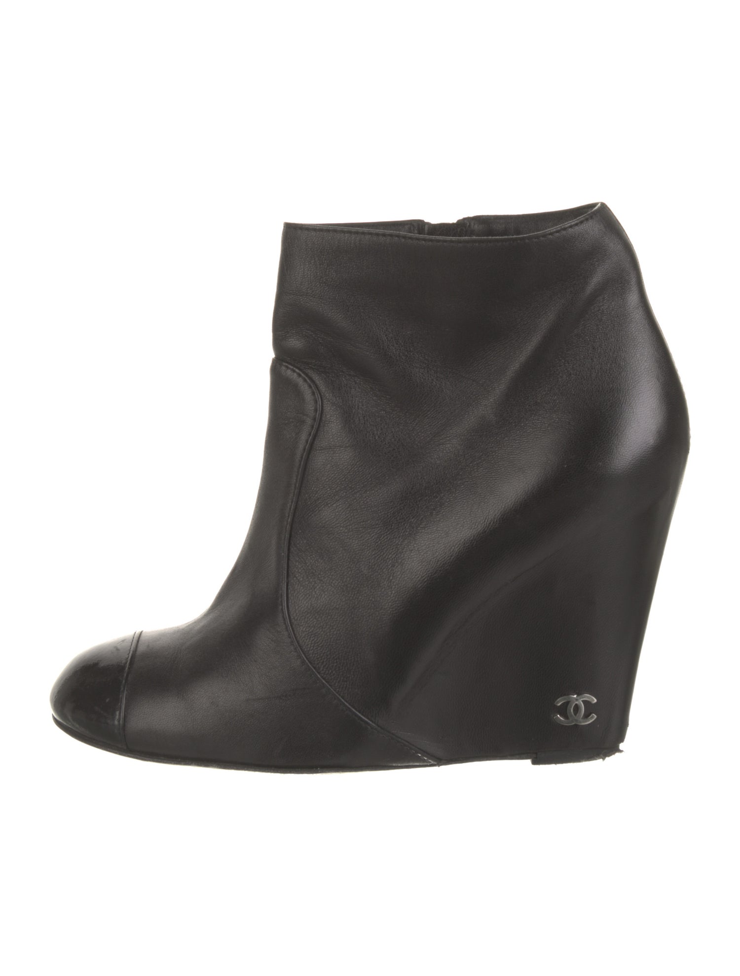 Chanel Vintage Interlocking CC Logo Boots