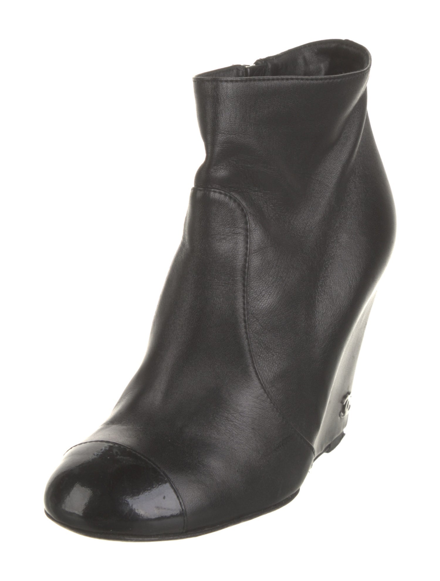 Chanel Vintage Interlocking CC Logo Boots