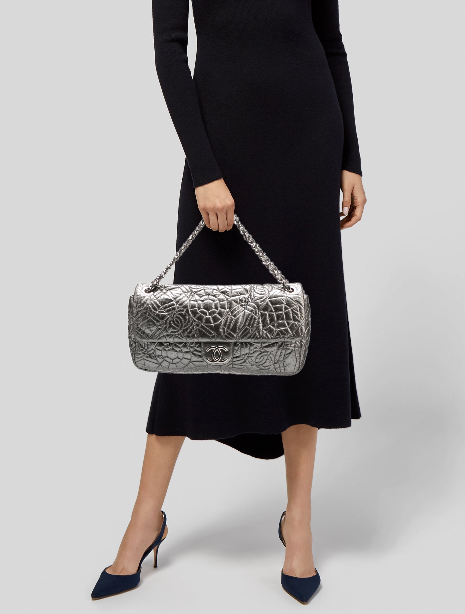 Chanel Quilted Vinyl Graphic Edge Flap Bag