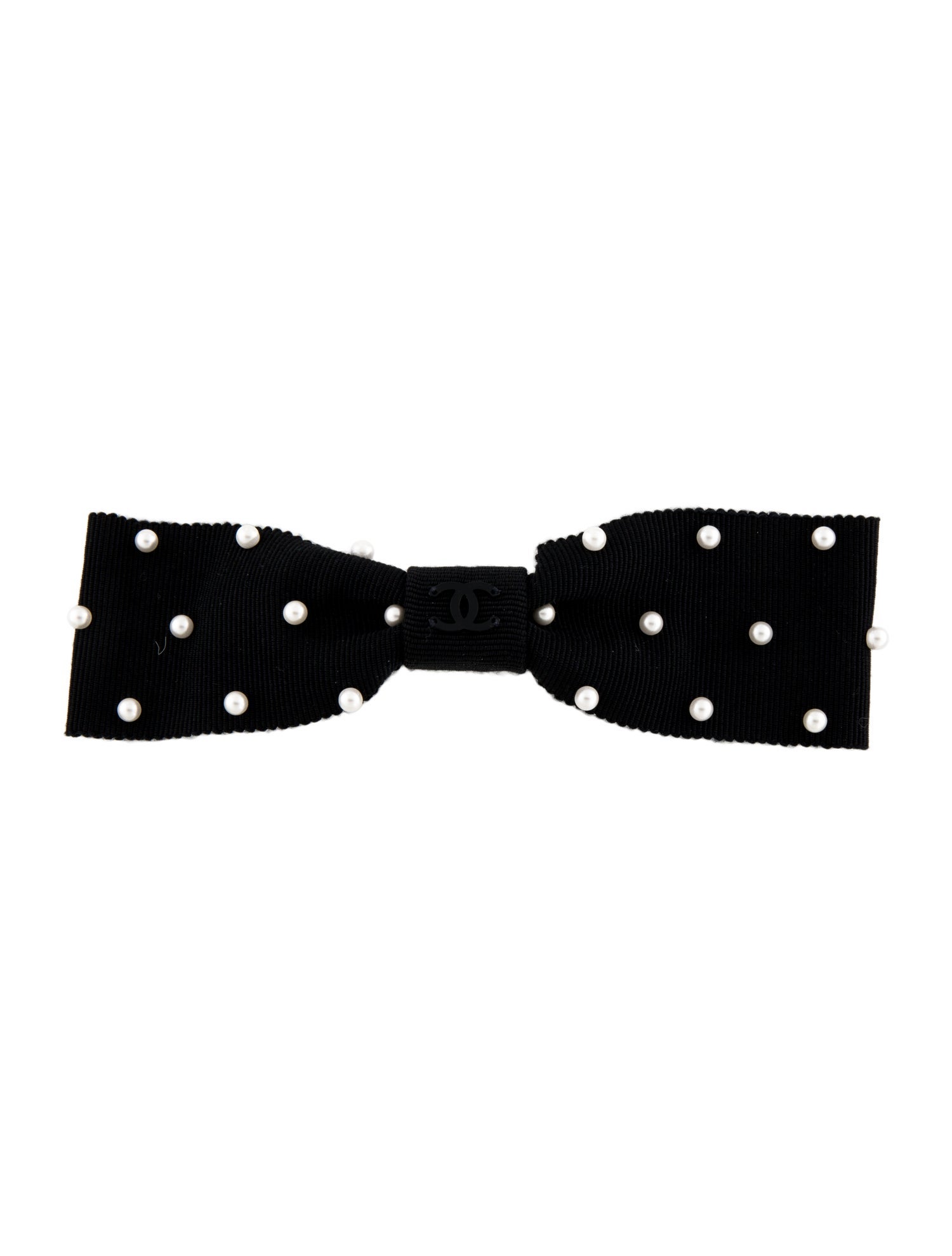 Chanel 2023 Pearl CC Bow Barrette