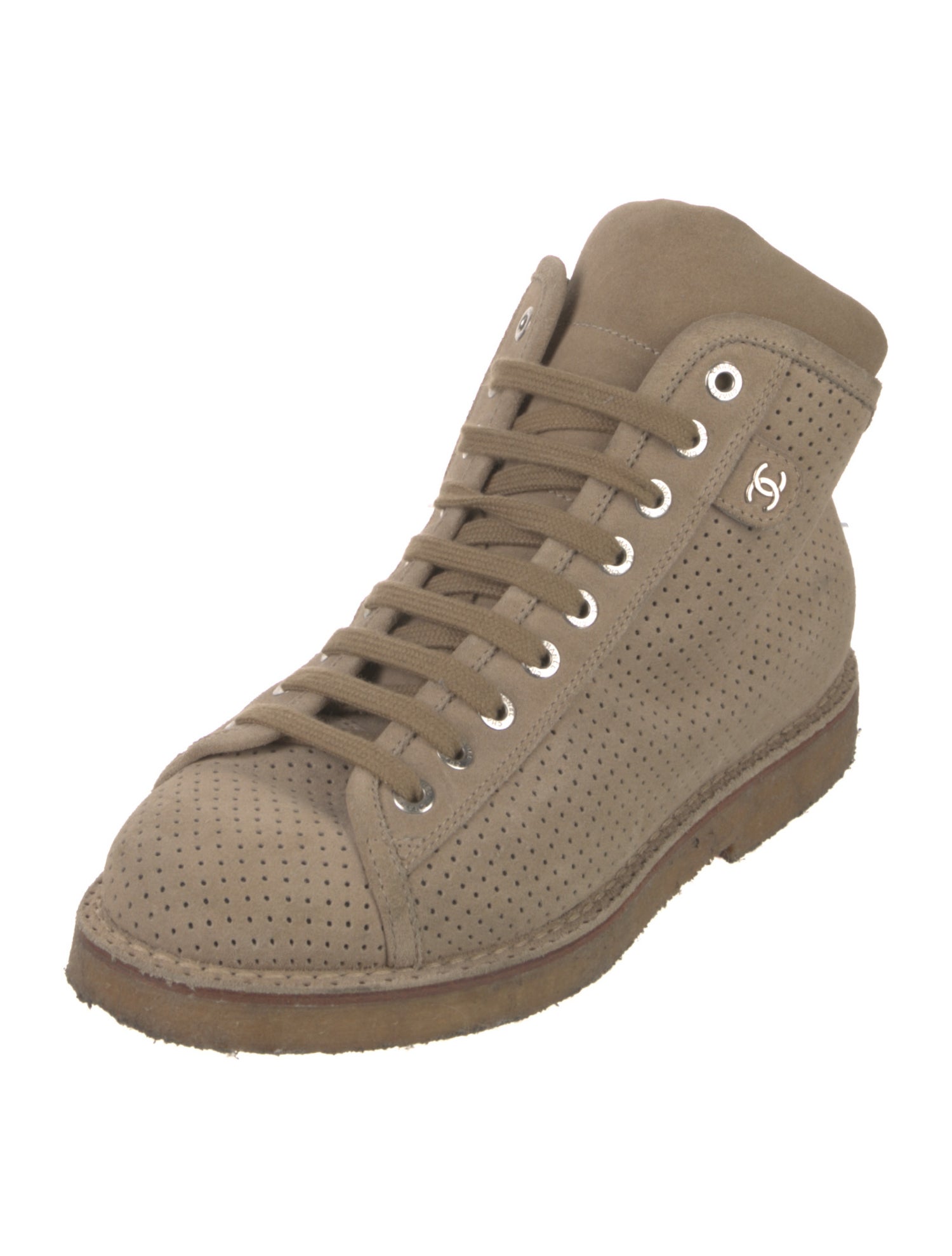 Chanel 2012 Interlocking CC Logo Wedge Sneakers