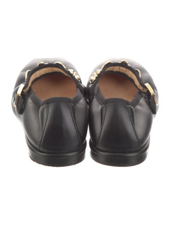 Chanel Interlocking CC Logo Leather Mary Jane Flats