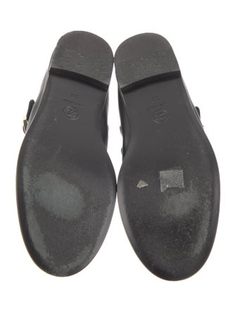 Chanel Interlocking CC Logo Leather Mary Jane Flats