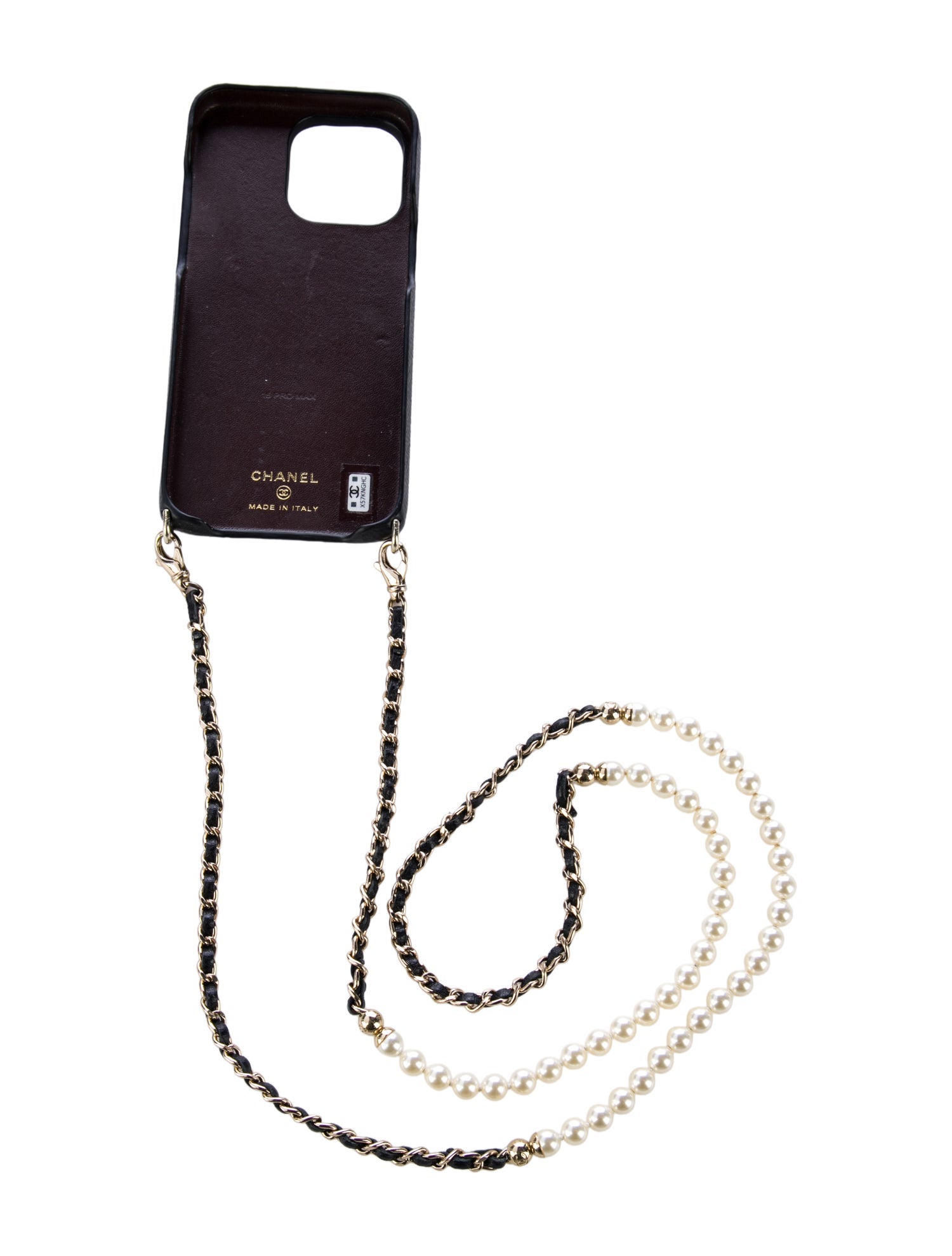 Chanel Quilted iPhone 15 Pro Max Case w/ Chain